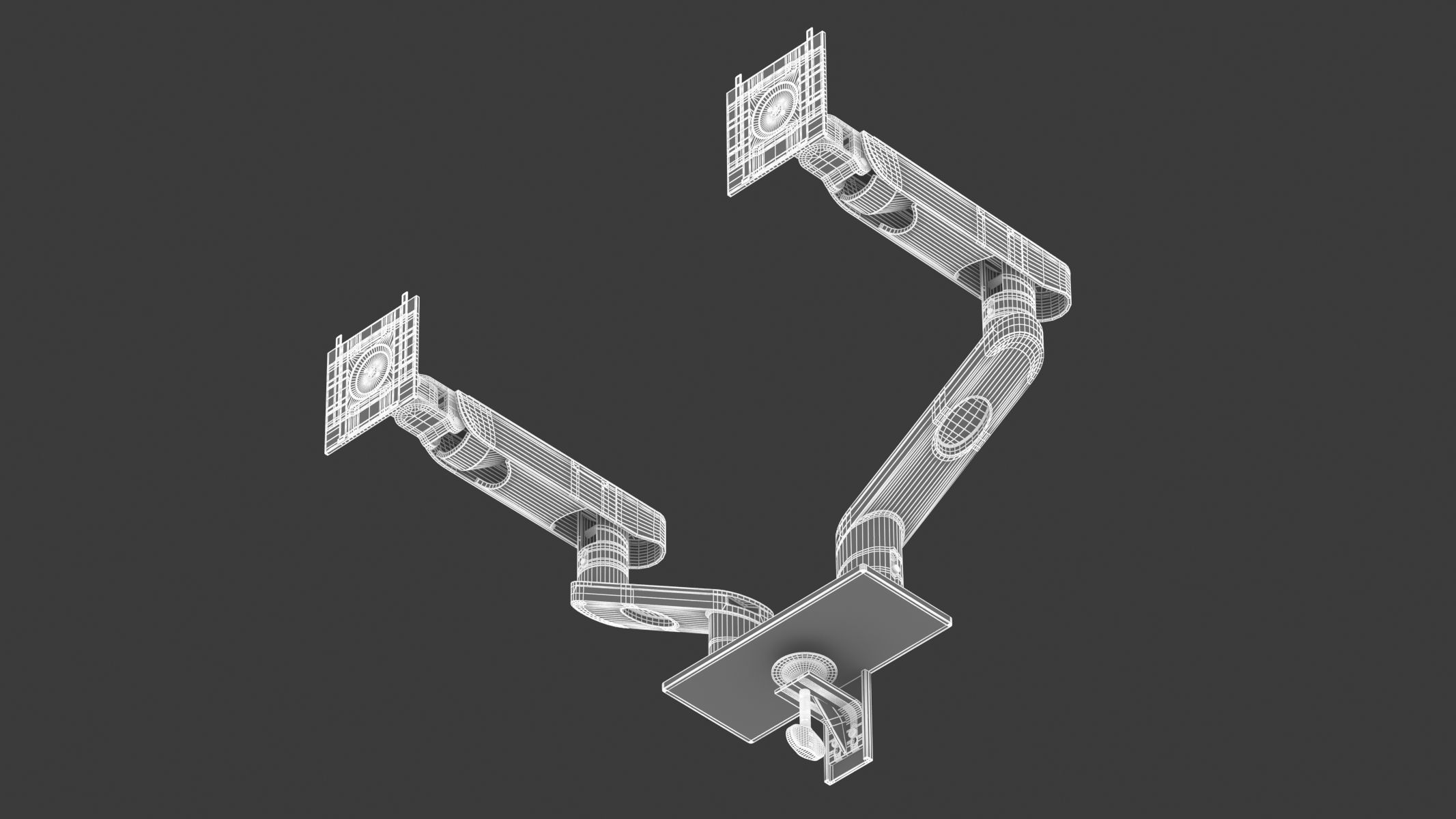 Dell Dual Monitor Arm MDA20 3D model_19