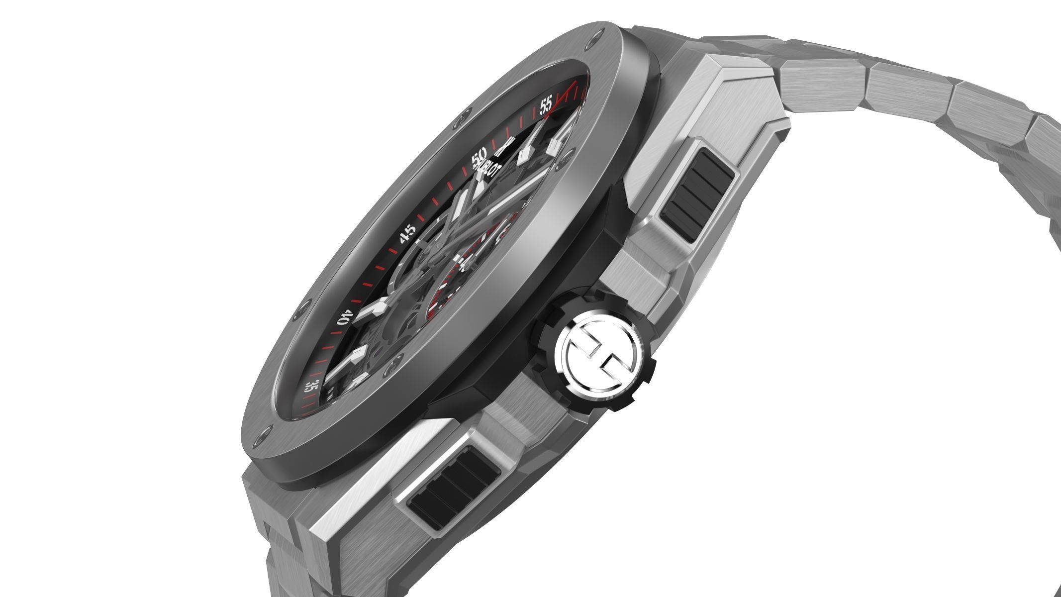 Hublot Big Bang Integranted 42mm Black Luxury Watch 3D model_3