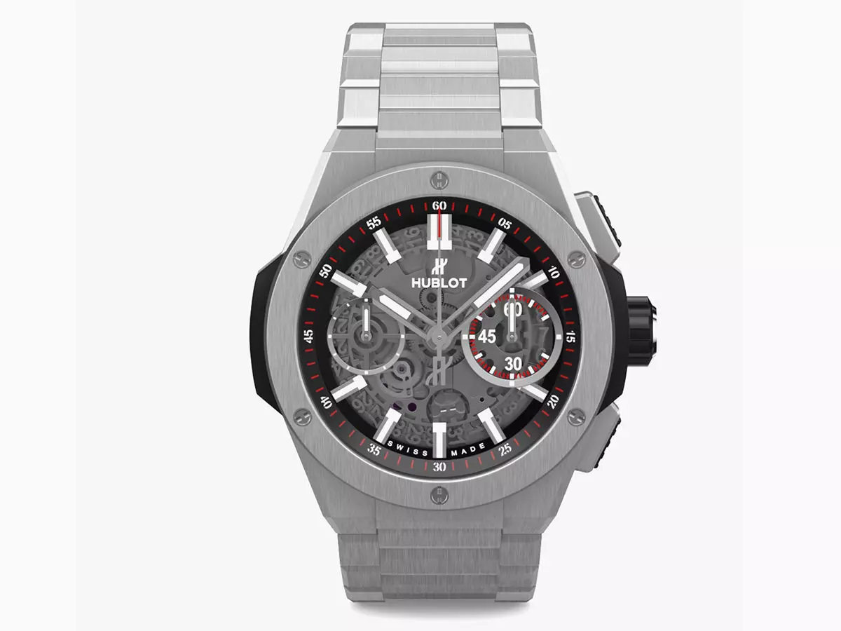 Hublot Big Bang Integranted 42mm Black Luxury Watch 3D model_0
