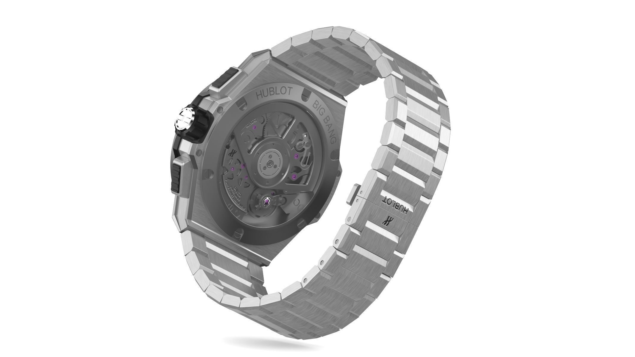 Hublot Big Bang Integranted 42mm Black Luxury Watch 3D model_6