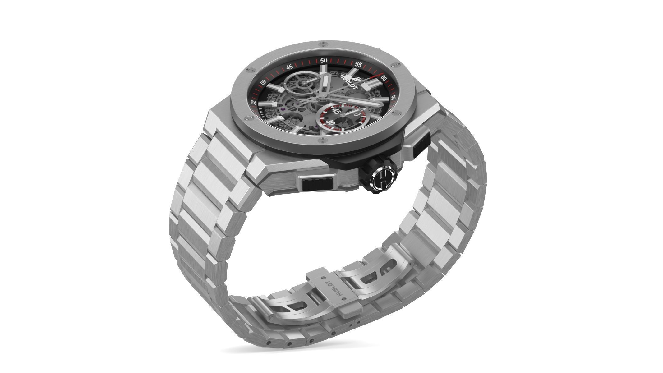 Hublot Big Bang Integranted 42mm Black Luxury Watch 3D model_8