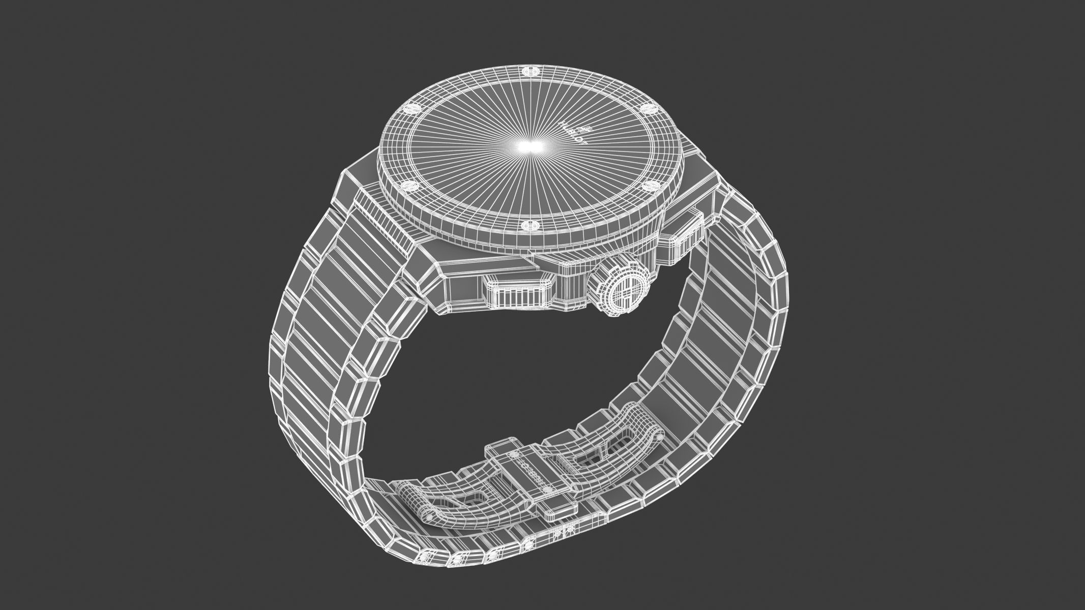 Hublot Big Bang Integranted 42mm Black Luxury Watch 3D model_18
