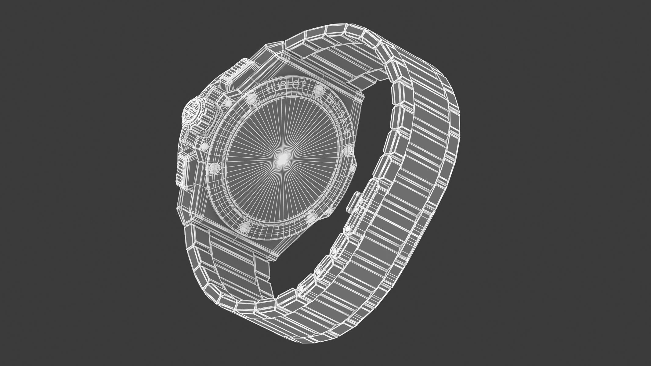 Hublot Big Bang Integranted 42mm White Luxury Watch 3D model_12