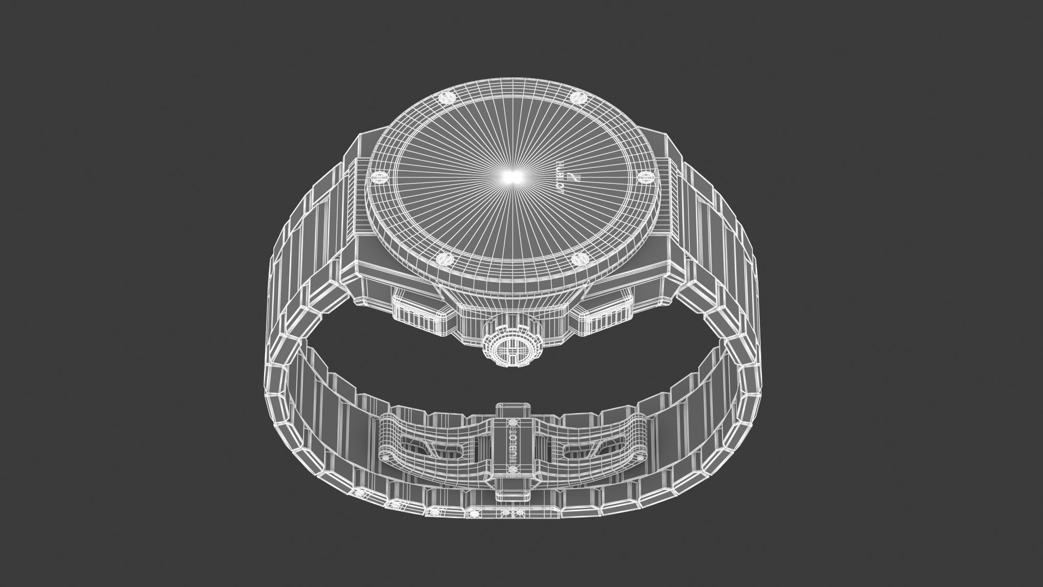 Hublot Big Bang Integranted 42mm White Luxury Watch 3D model_15