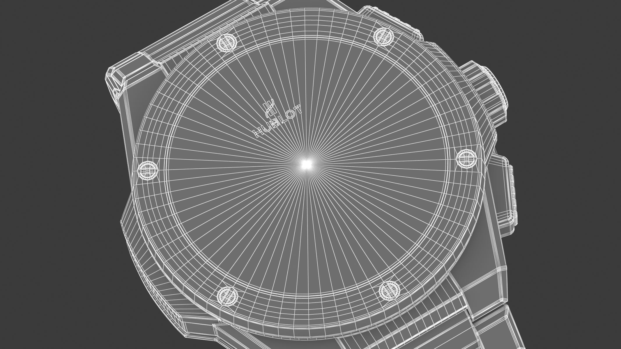 Hublot Big Bang Integranted 42mm White Luxury Watch 3D model_19