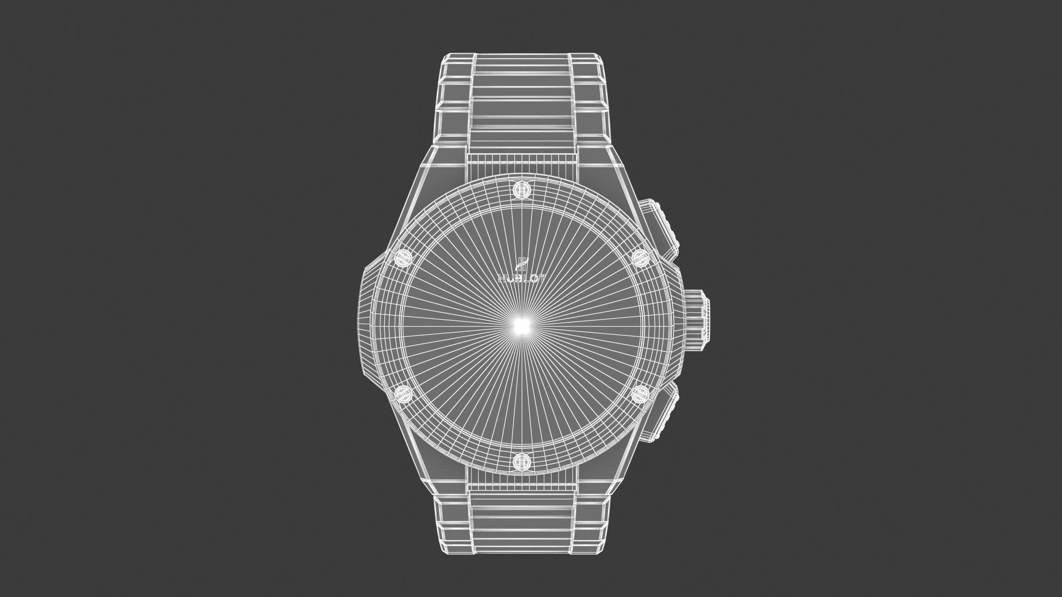 Hublot Big Bang Integranted 42mm White Luxury Watch 3D model_17