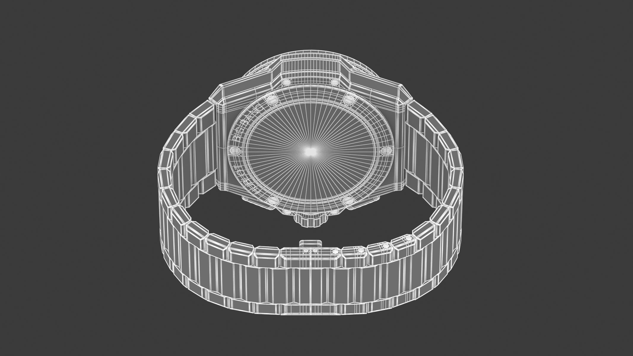 Hublot Big Bang Integranted 42mm White Luxury Watch 3D model_13
