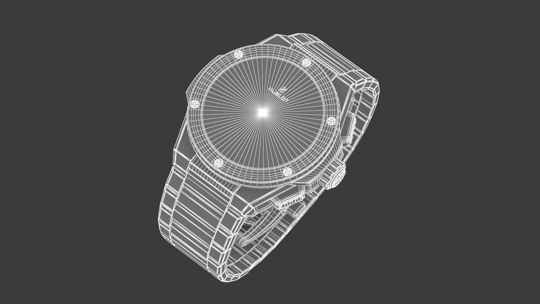 Hublot Big Bang Integranted 42mm White Luxury Watch 3D model_18
