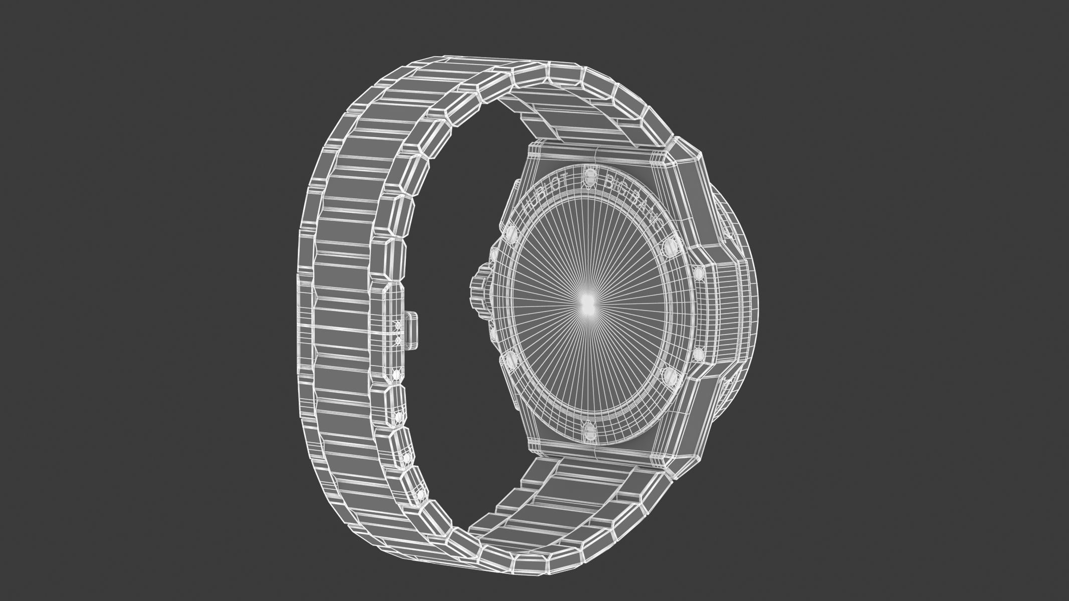 Hublot Big Bang Integranted 42mm White Luxury Watch 3D model_11