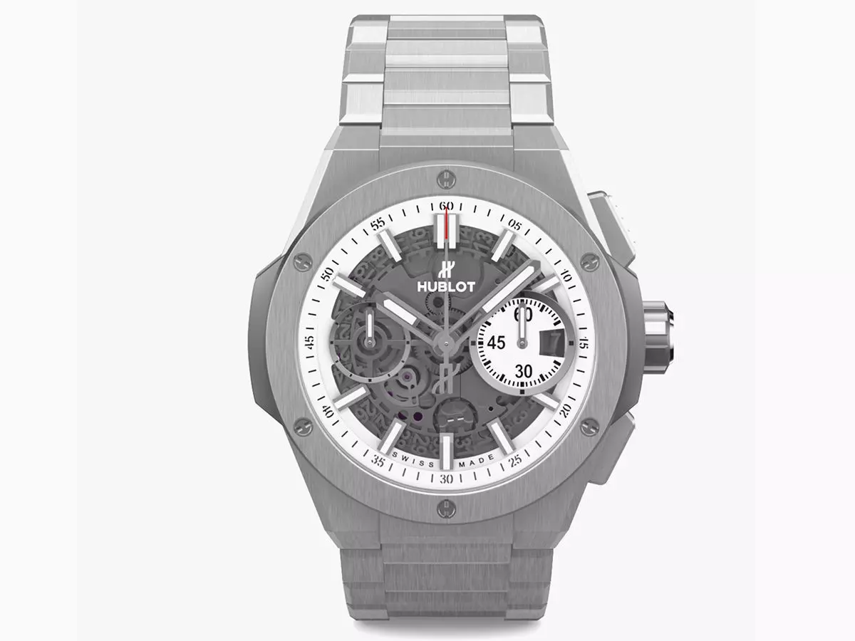 Hublot Big Bang Integranted 42mm White Luxury Watch 3D model_0