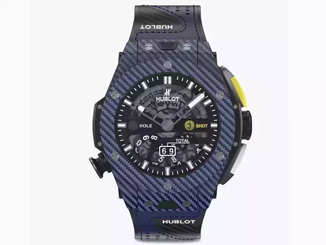Hublot Big Bang Unico 45mm Golf Blue Luxury Watch 3D model