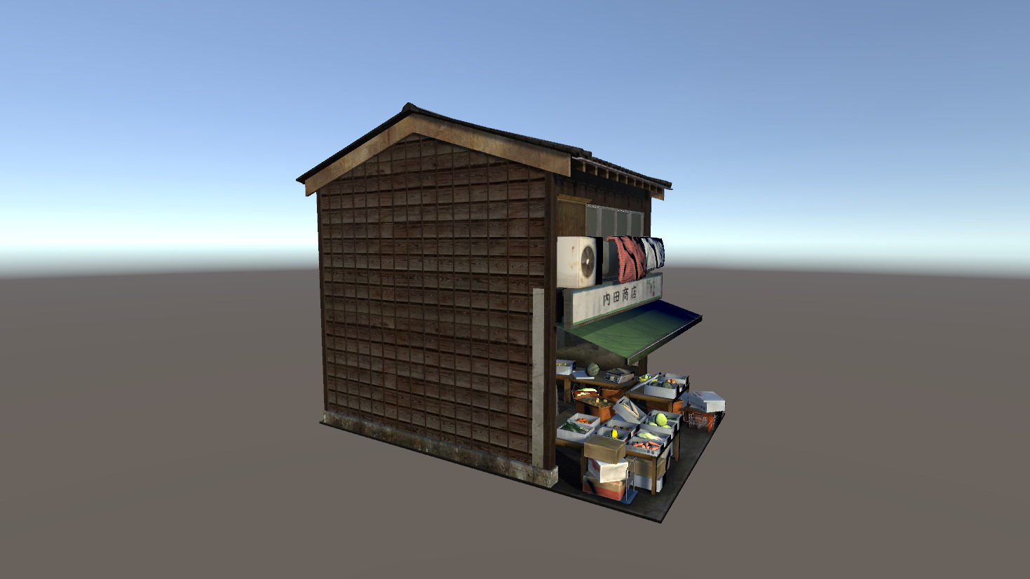 Japanese Tradition Store Unity Ready Low-poly 3D model_5