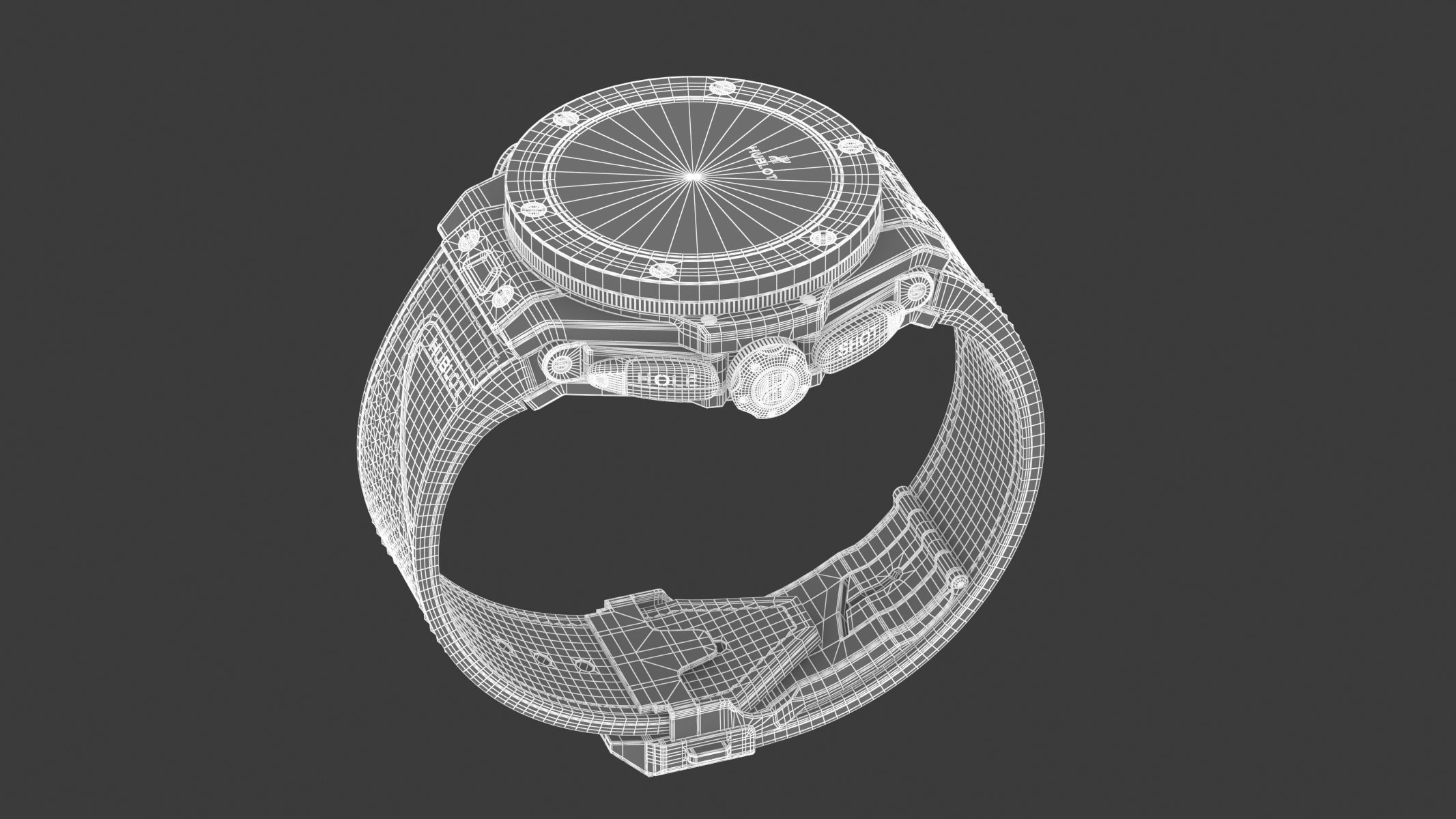 Hublot Big Bang Unico 45mm Golf Silver Luxury Watch 3D model_18