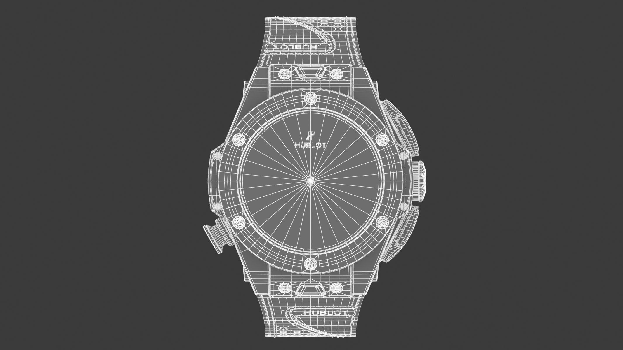 Hublot Big Bang Unico 45mm Golf Silver Luxury Watch 3D model_11