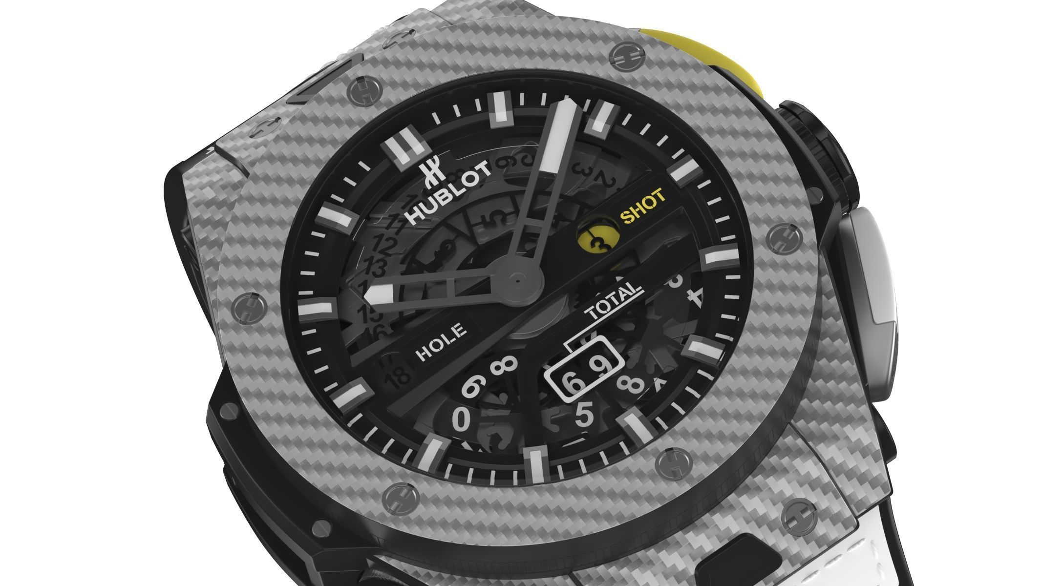 Hublot Big Bang Unico 45mm Golf Silver Luxury Watch 3D model_8