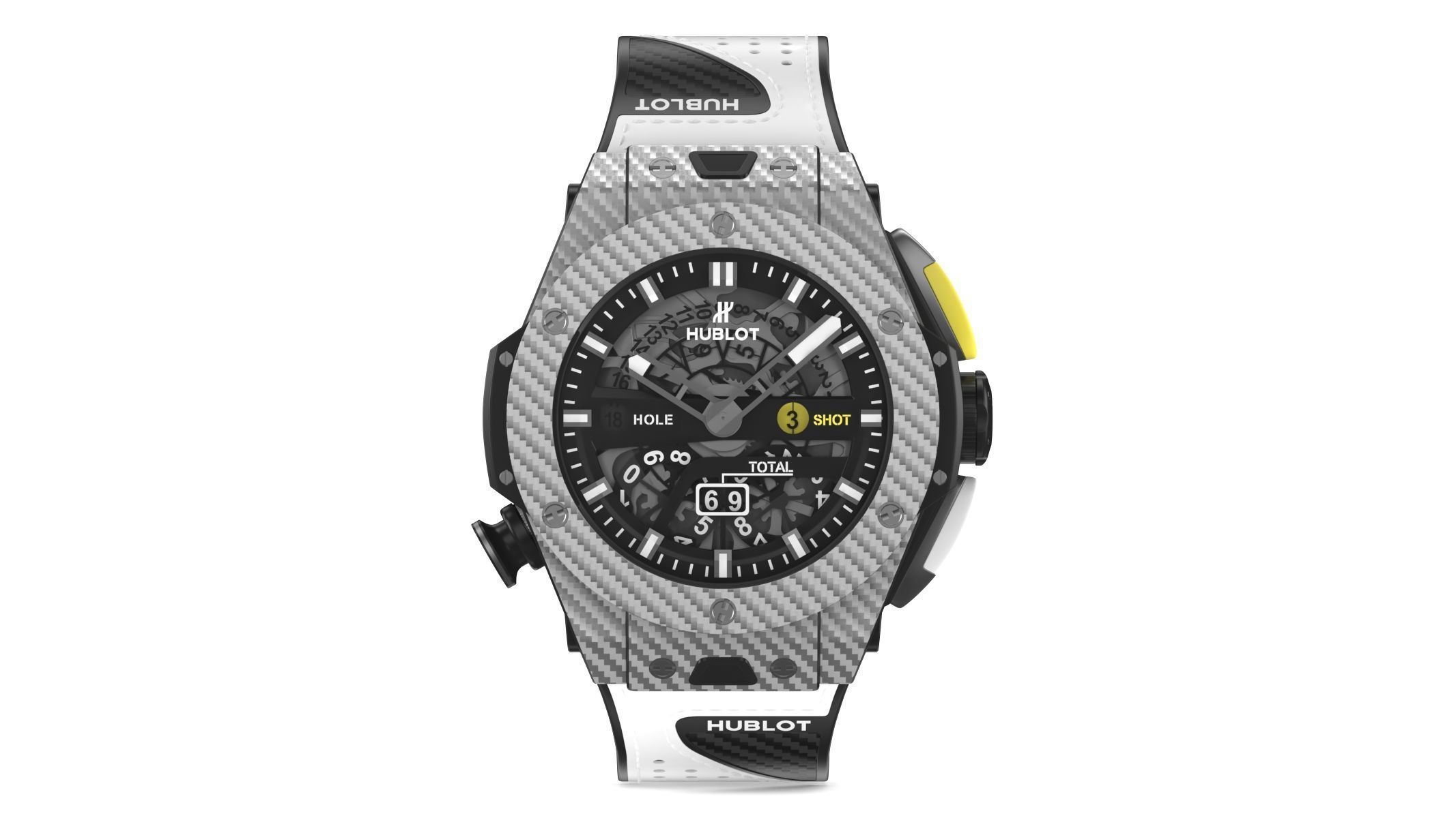 Hublot Big Bang Unico 45mm Golf Silver Luxury Watch 3D model_4