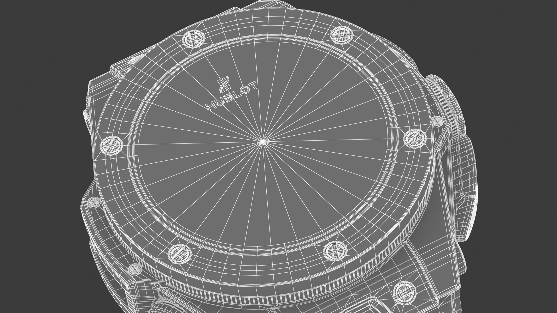 Hublot Big Bang Unico 45mm Golf Silver Luxury Watch 3D model_12