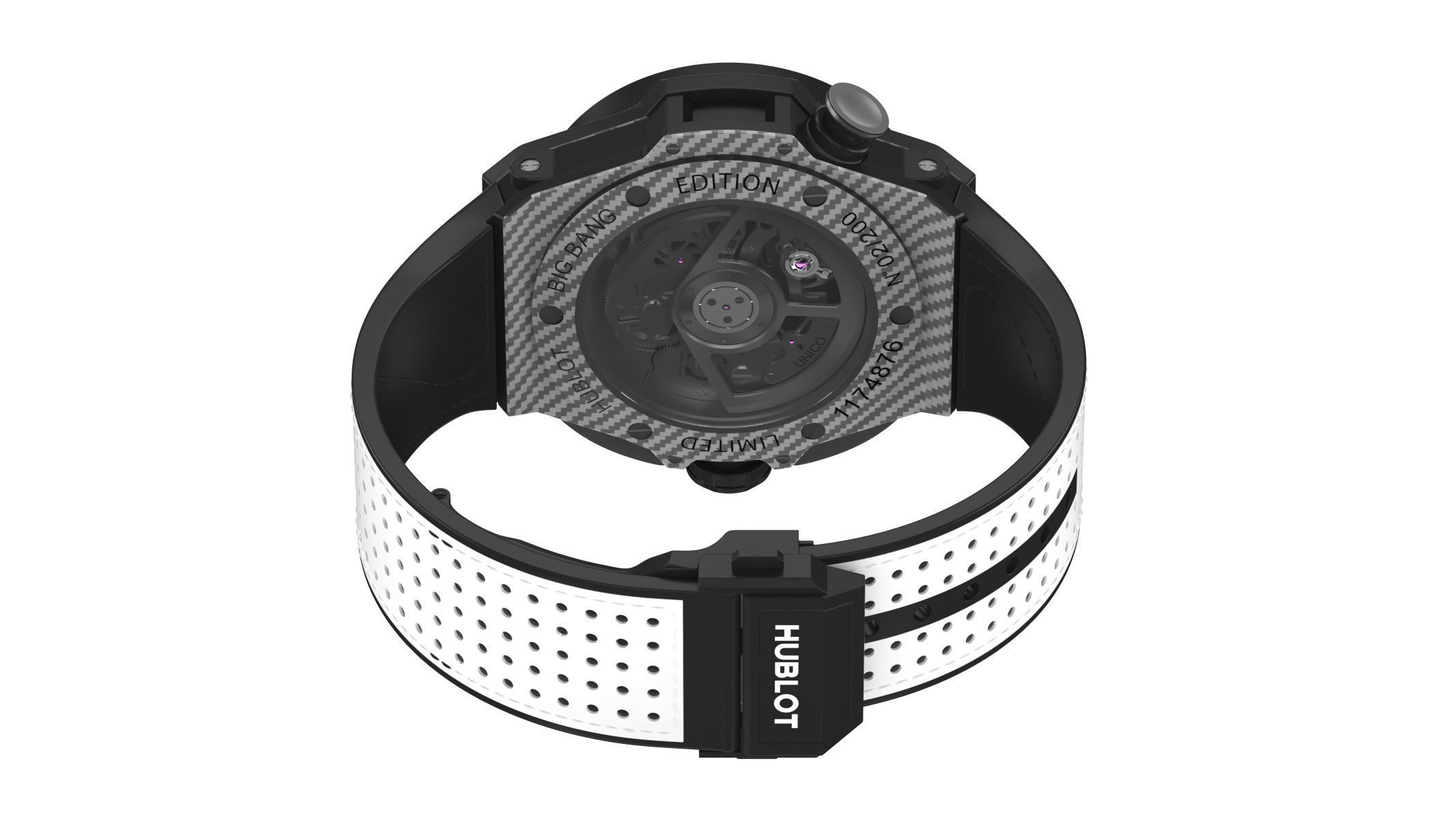 Hublot Big Bang Unico 45mm Golf Silver Luxury Watch 3D model_6