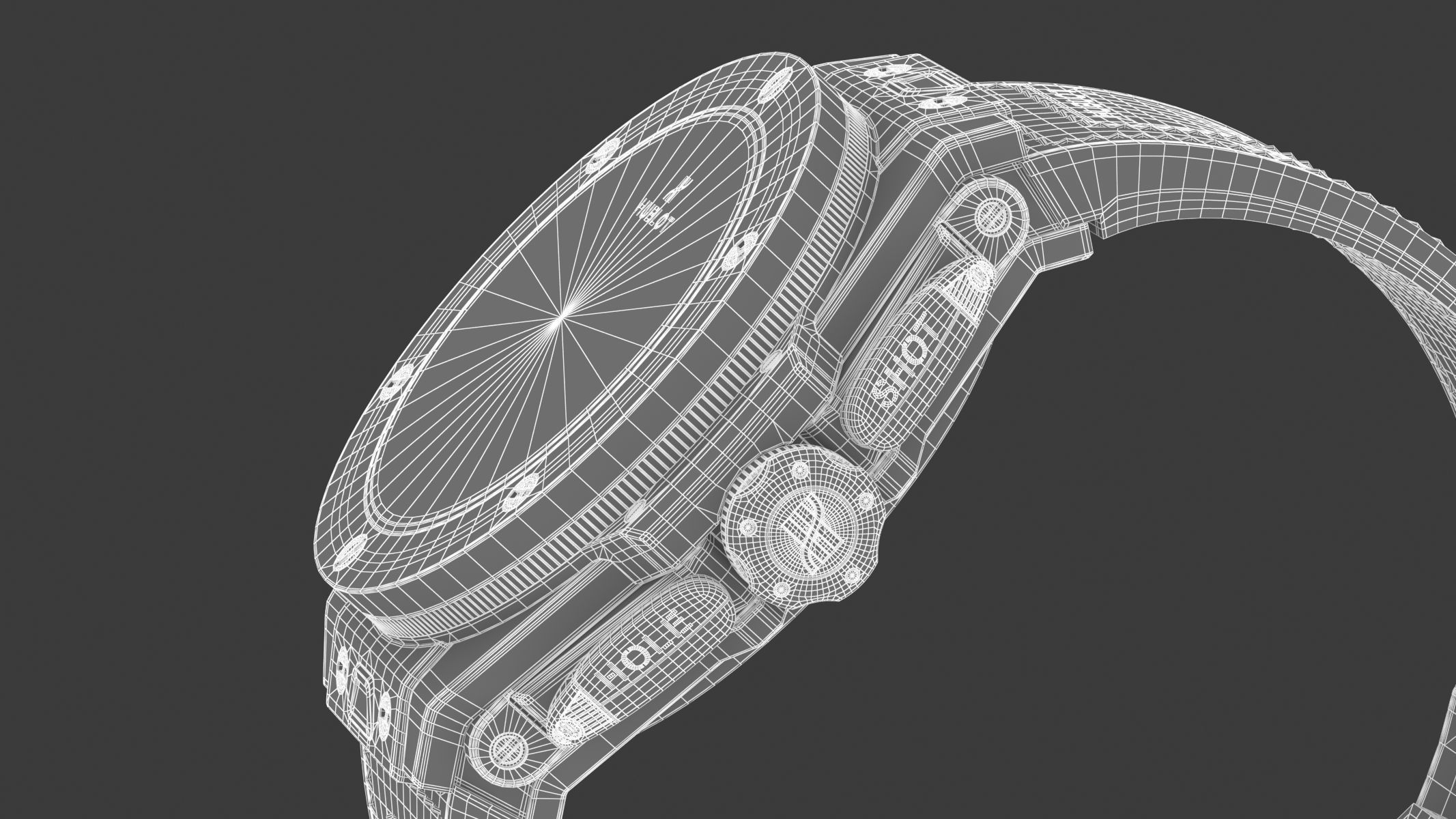 Hublot Big Bang Unico 45mm Golf Silver Luxury Watch 3D model_20