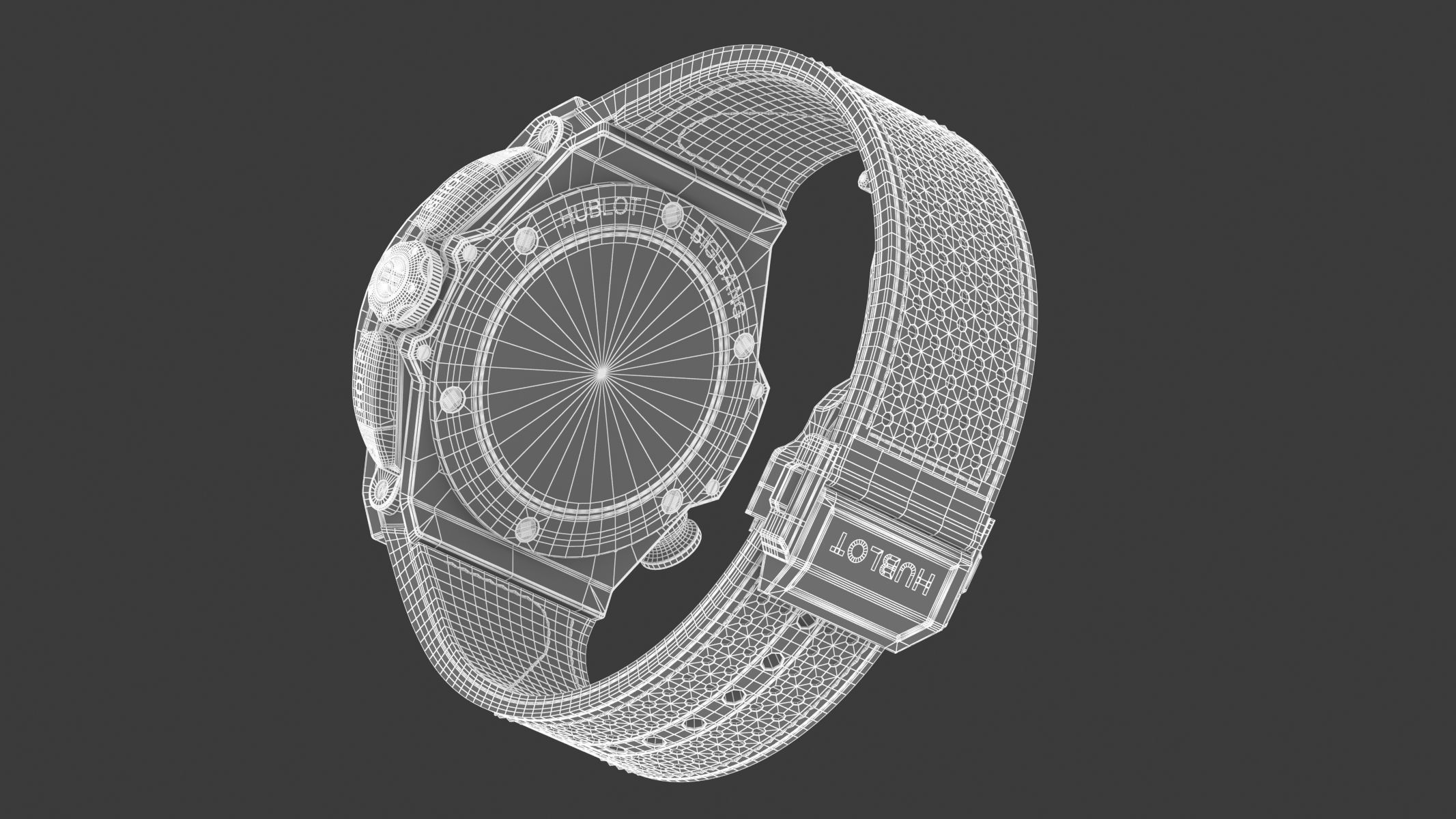 Hublot Big Bang Unico 45mm Golf Silver Luxury Watch 3D model_14