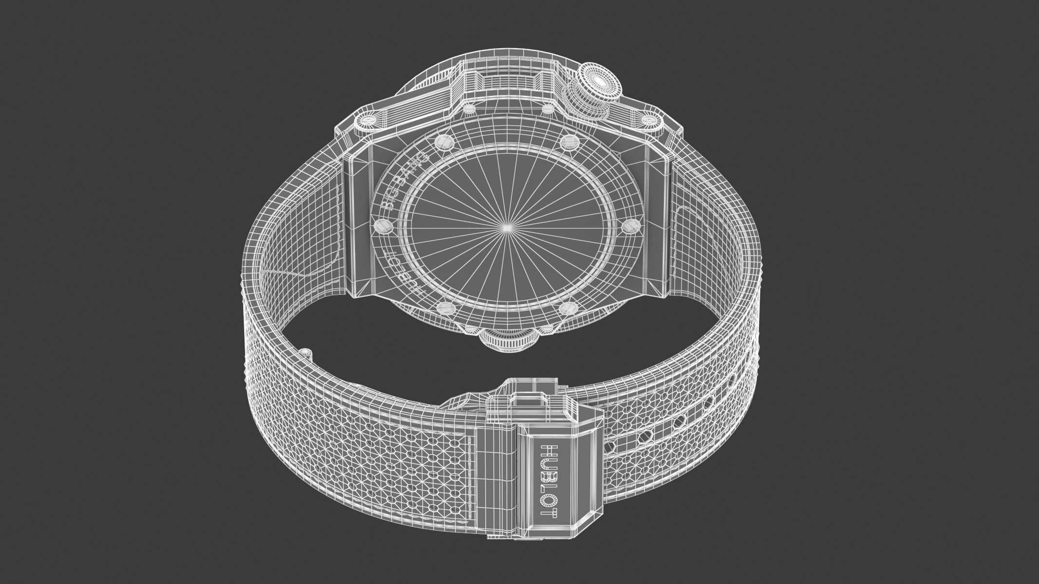 Hublot Big Bang Unico 45mm Golf Silver Luxury Watch 3D model_17