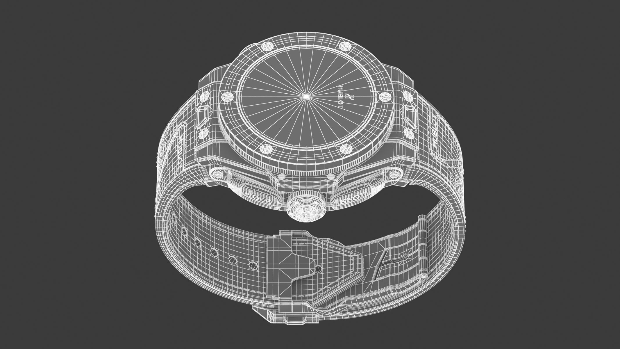 Hublot Big Bang Unico 45mm Golf Silver Luxury Watch 3D model_19