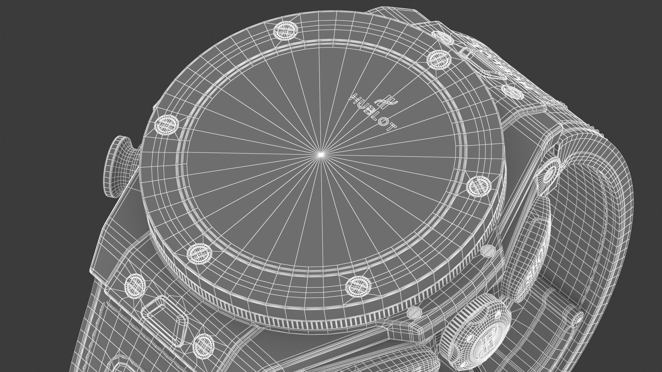 Hublot Big Bang Unico 45mm Golf Silver Luxury Watch 3D model_16