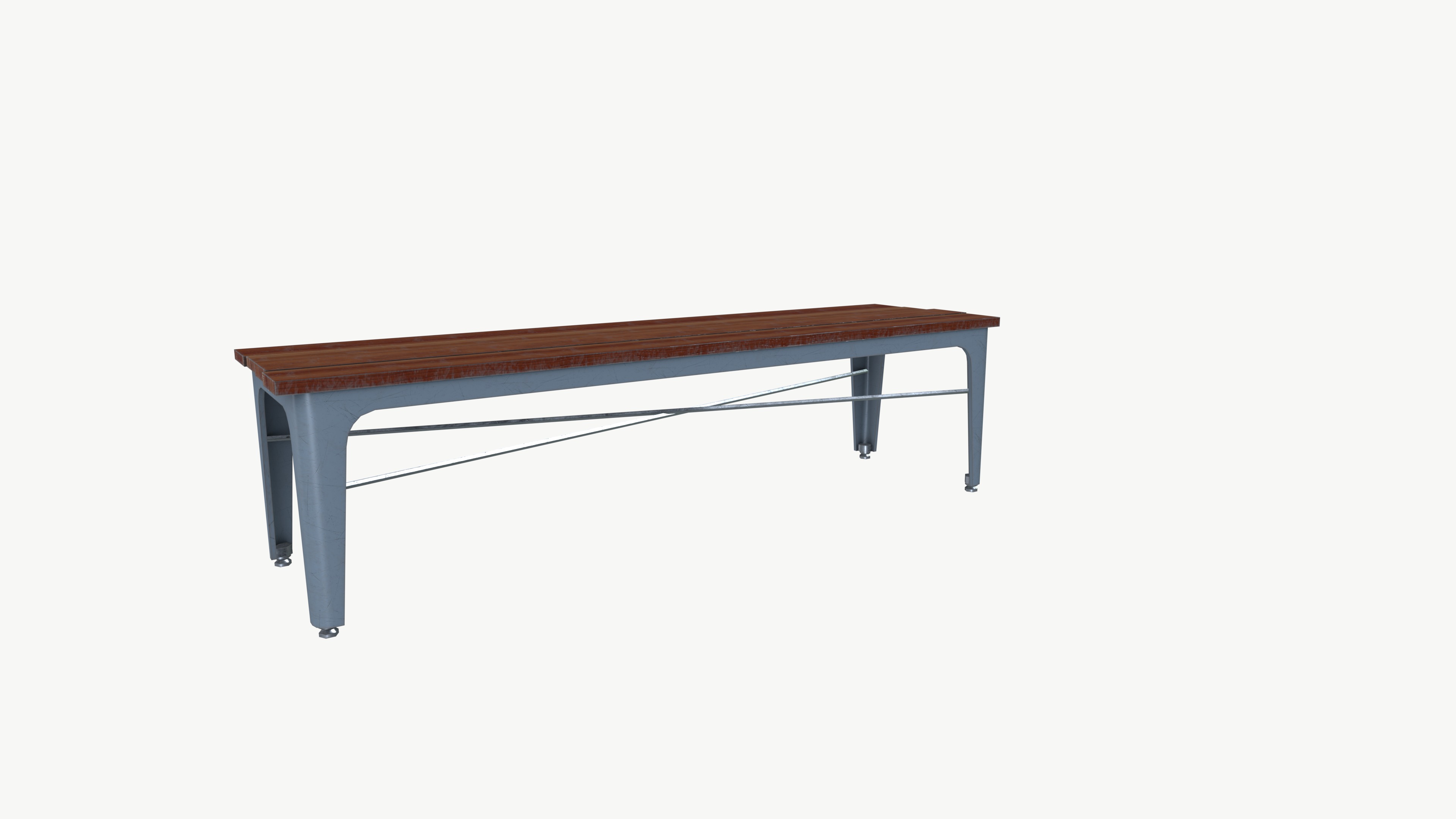 Hipster bench 3D model_7