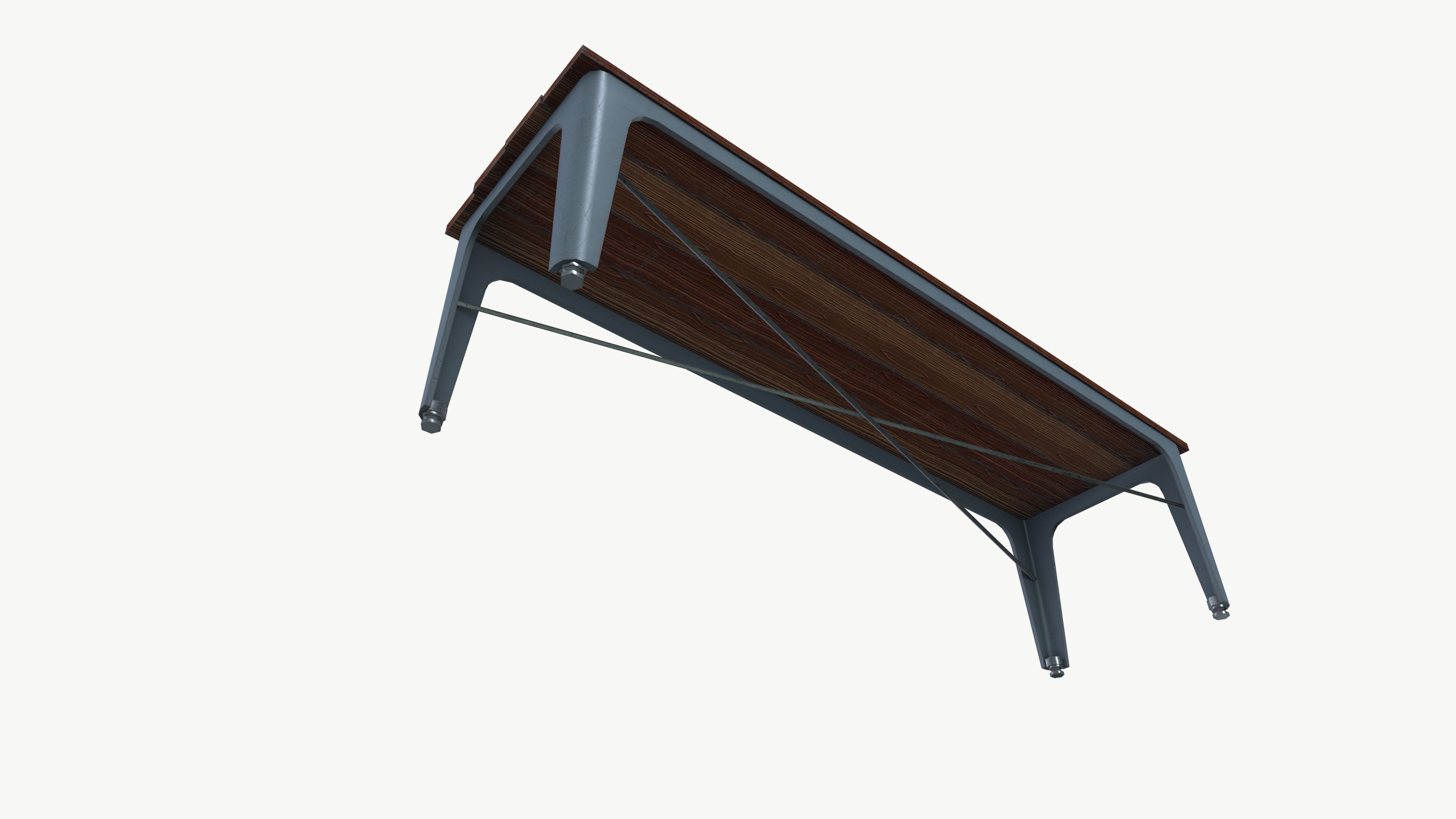 Hipster bench 3D model_4
