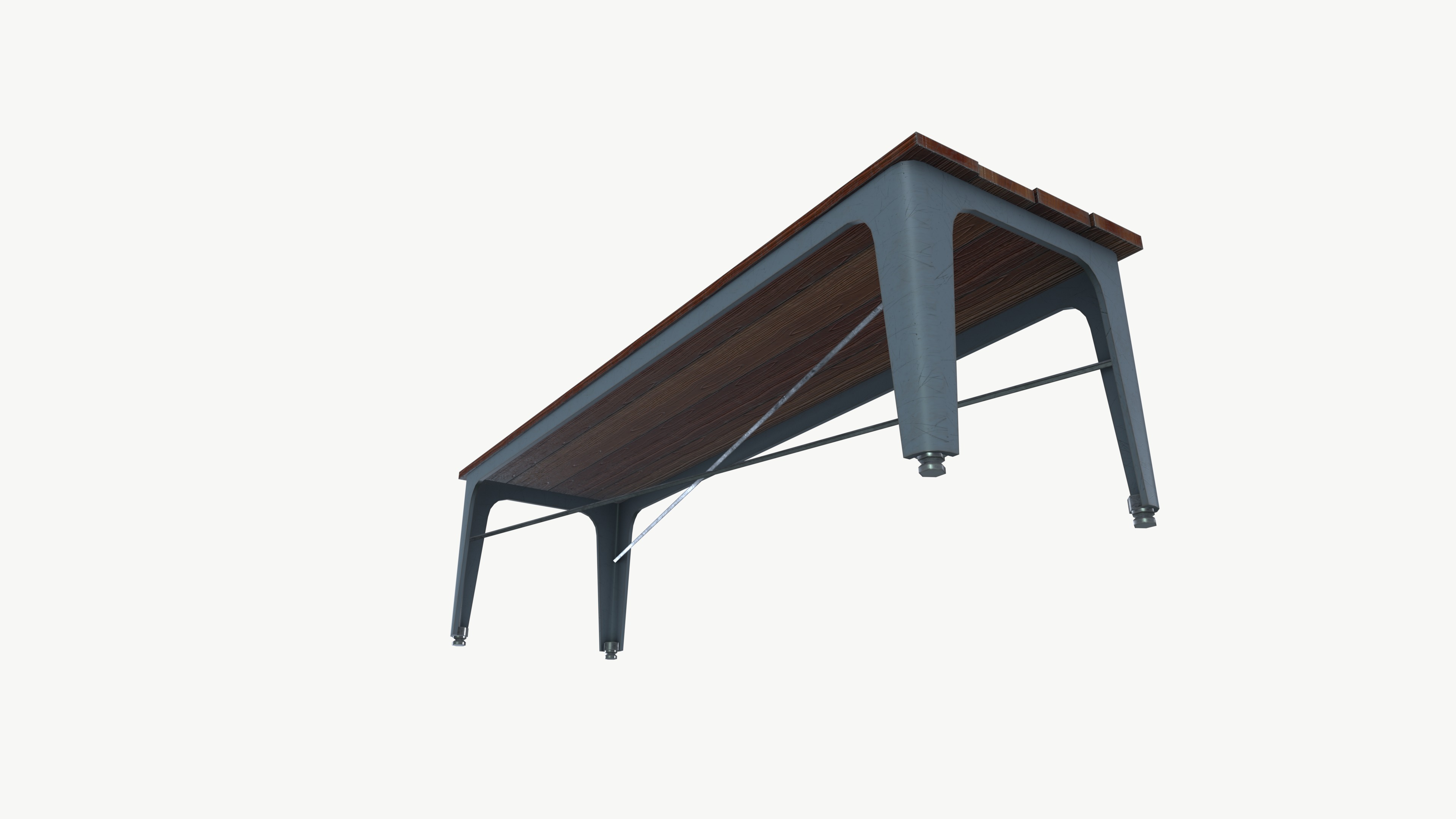 Hipster bench 3D model_2