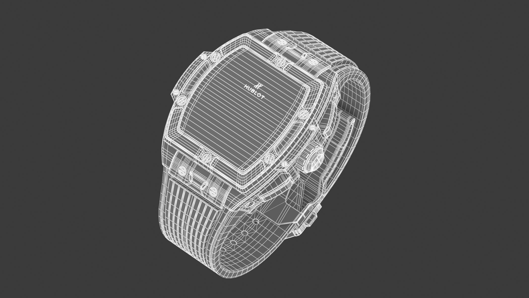 Hublot Spirit Of Big Bang Titanium Ceramic 42mm Silver Watch 3D model_12