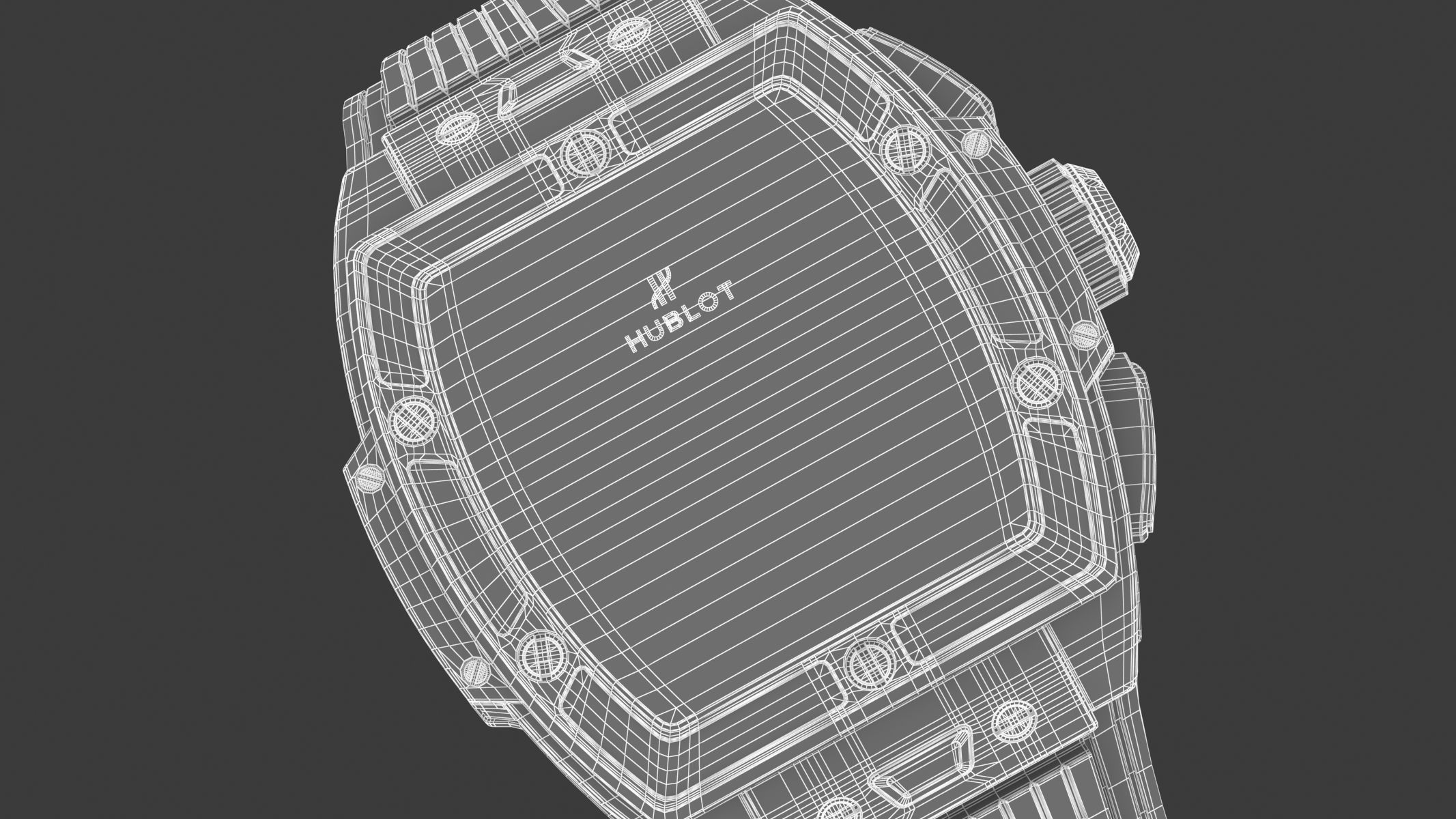 Hublot Spirit Of Big Bang Titanium Ceramic 42mm Silver Watch 3D model_13