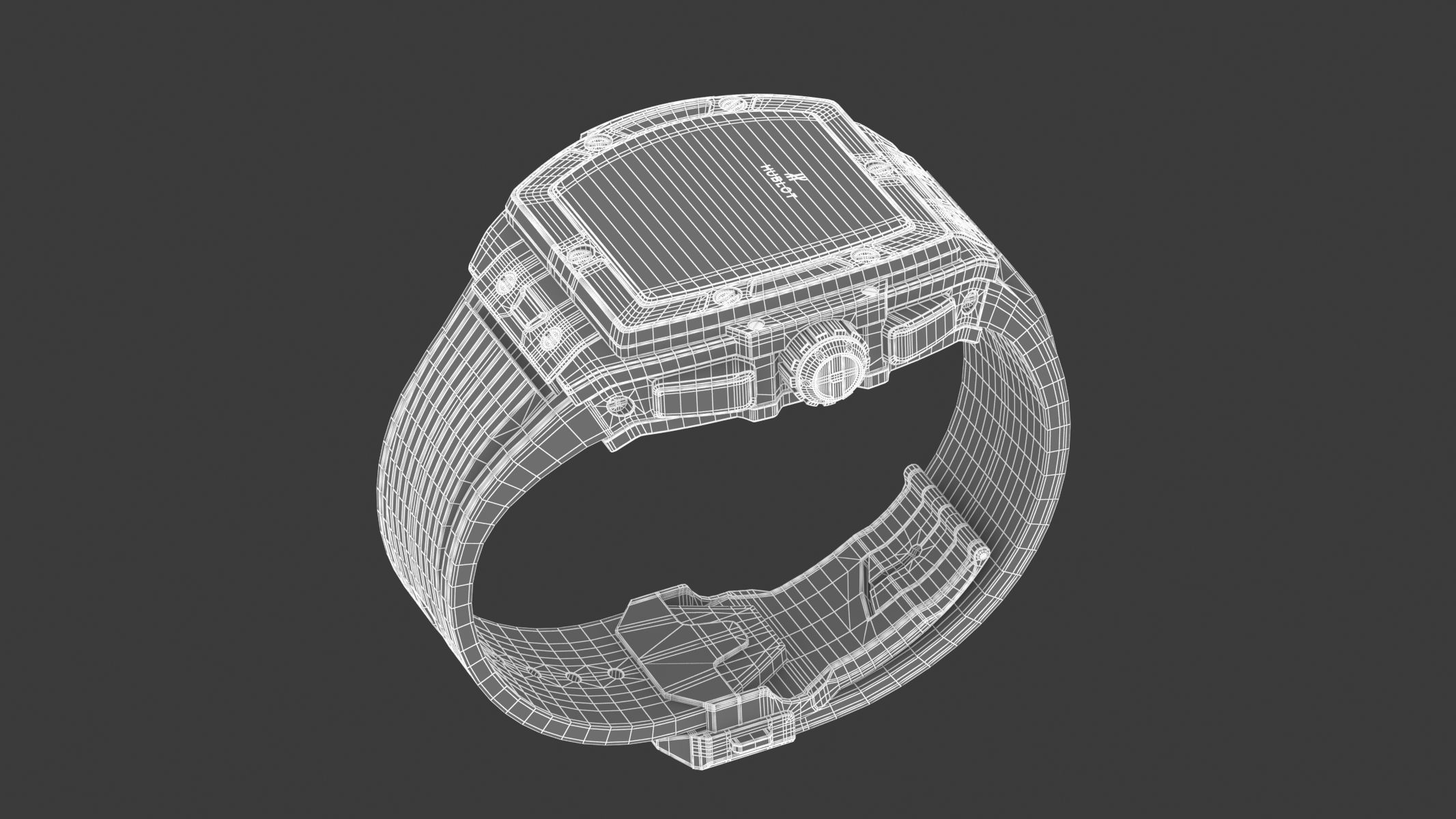 Hublot Spirit Of Big Bang Titanium Ceramic 42mm Silver Watch 3D model_20