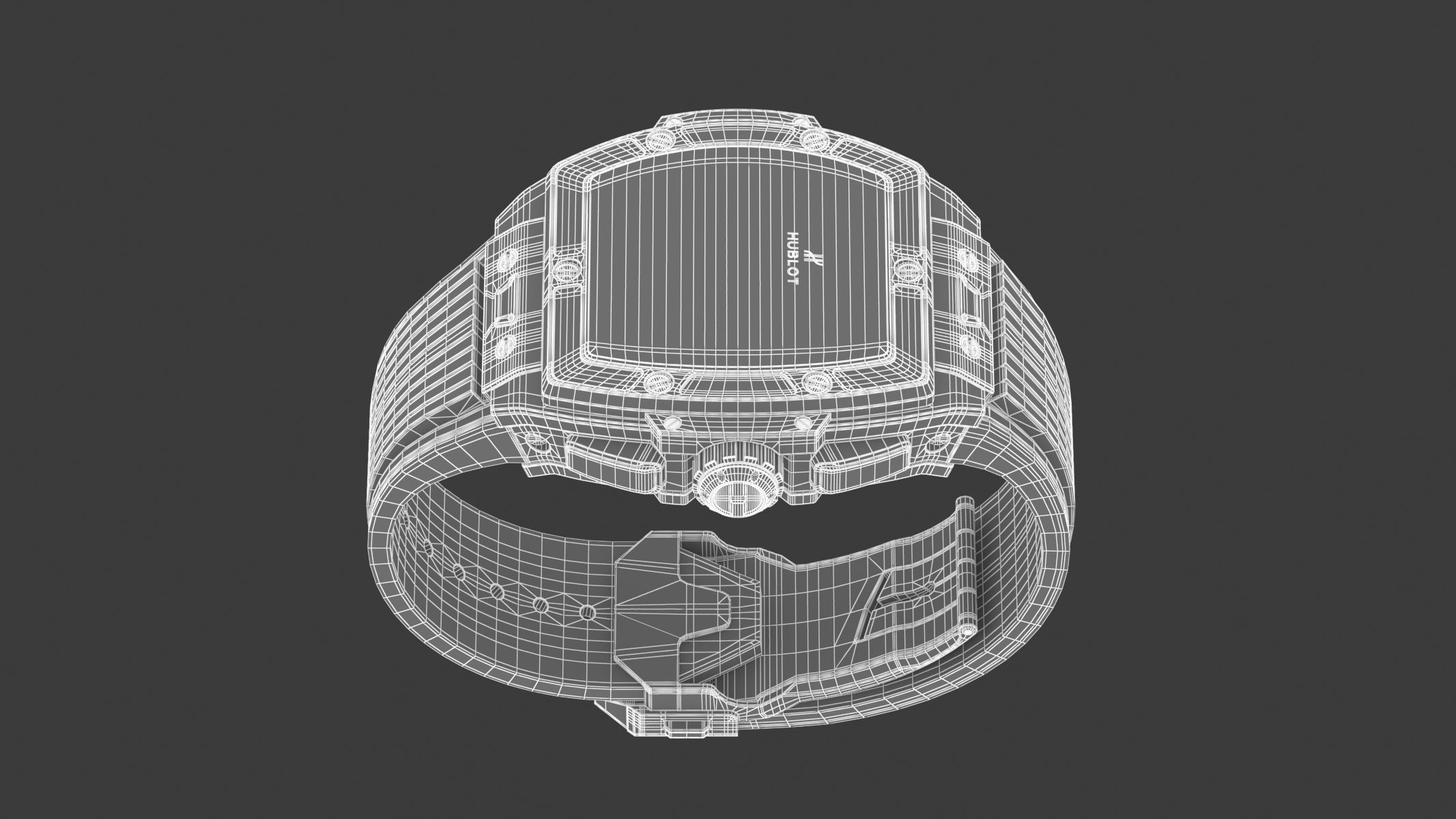 Hublot Spirit Of Big Bang Titanium Ceramic 42mm Silver Watch 3D model_18