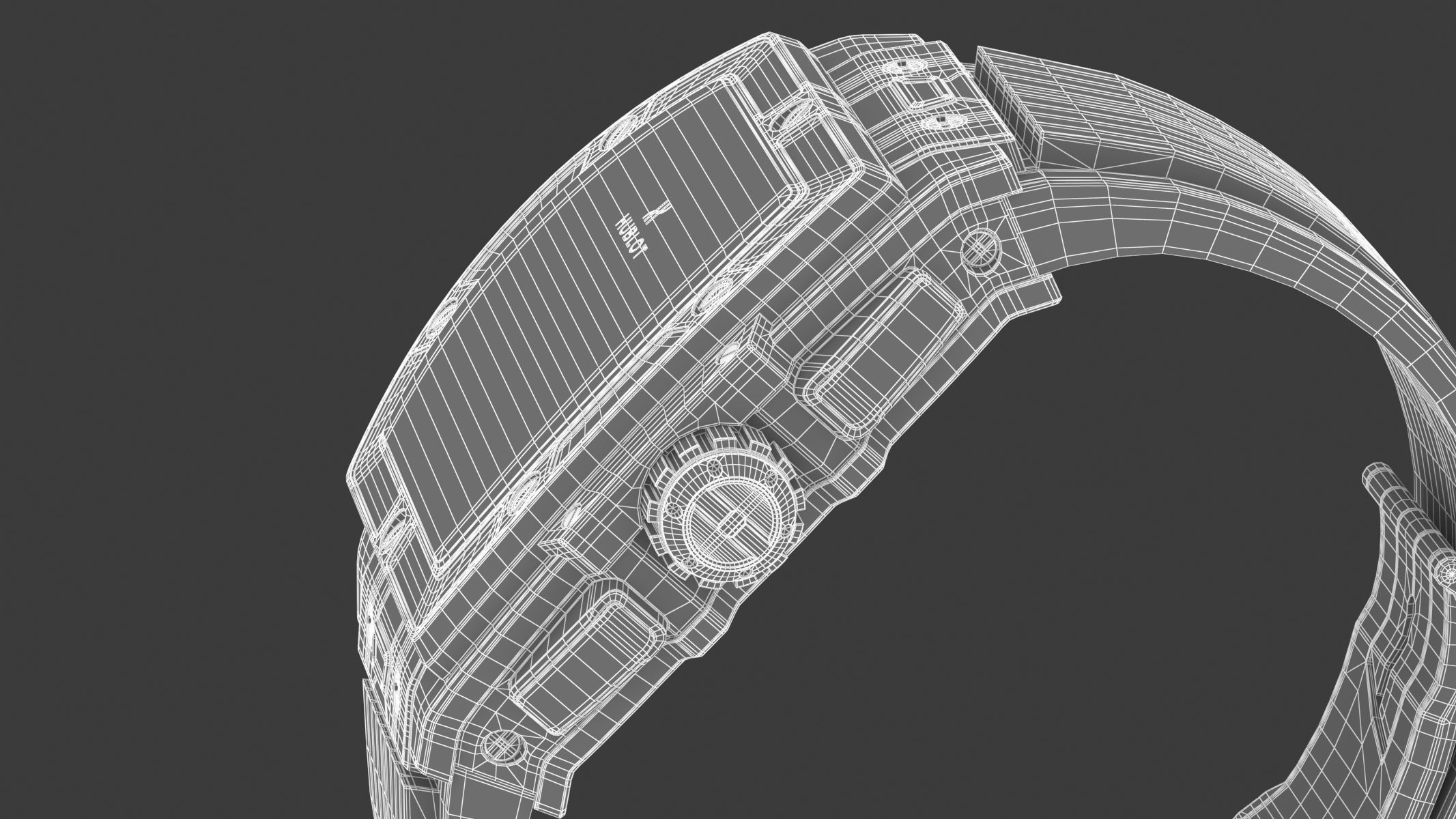 Hublot Spirit Of Big Bang Titanium Ceramic 42mm Silver Watch 3D model_17