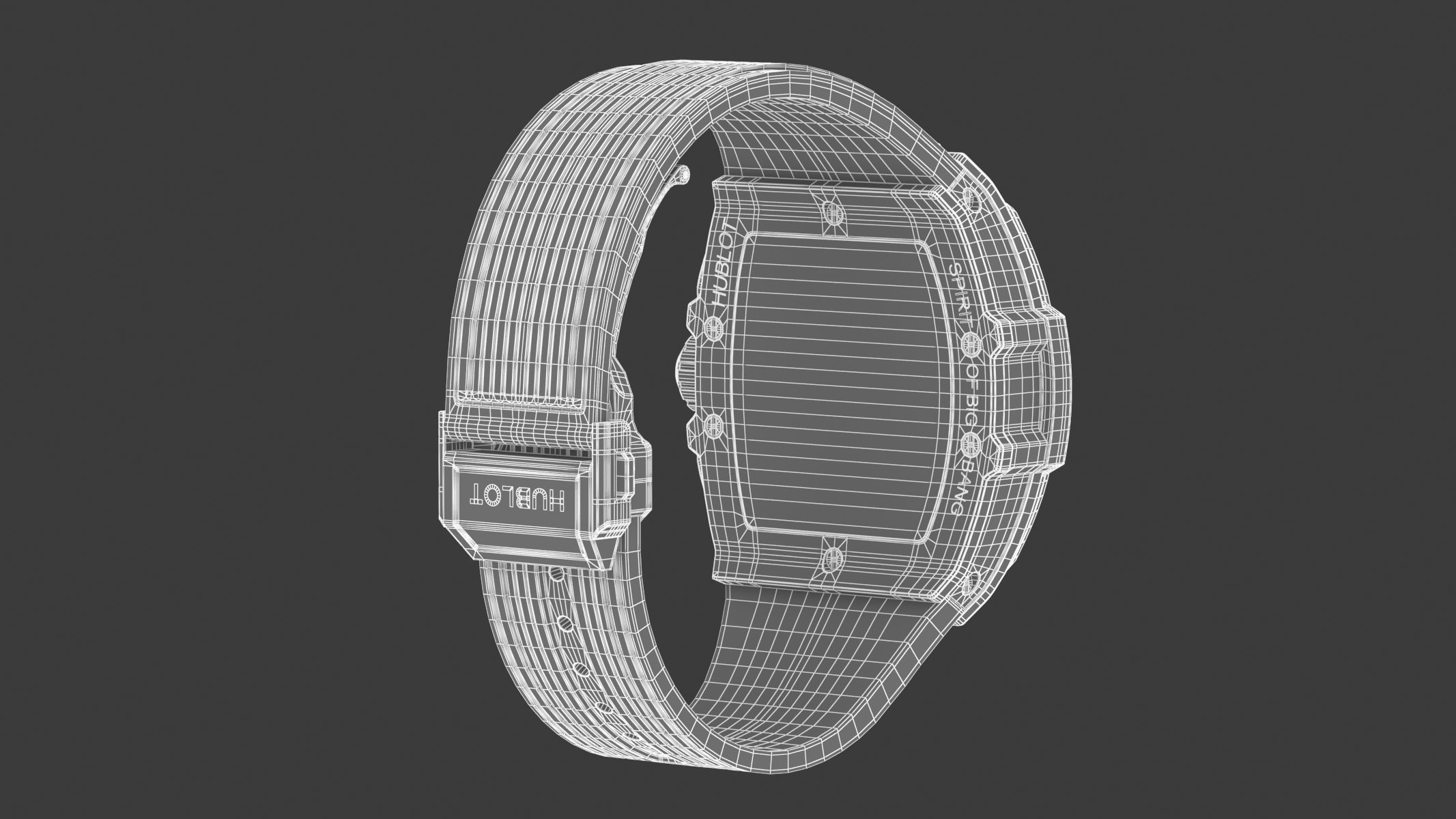 Hublot Spirit Of Big Bang Titanium Ceramic 42mm Silver Watch 3D model_16