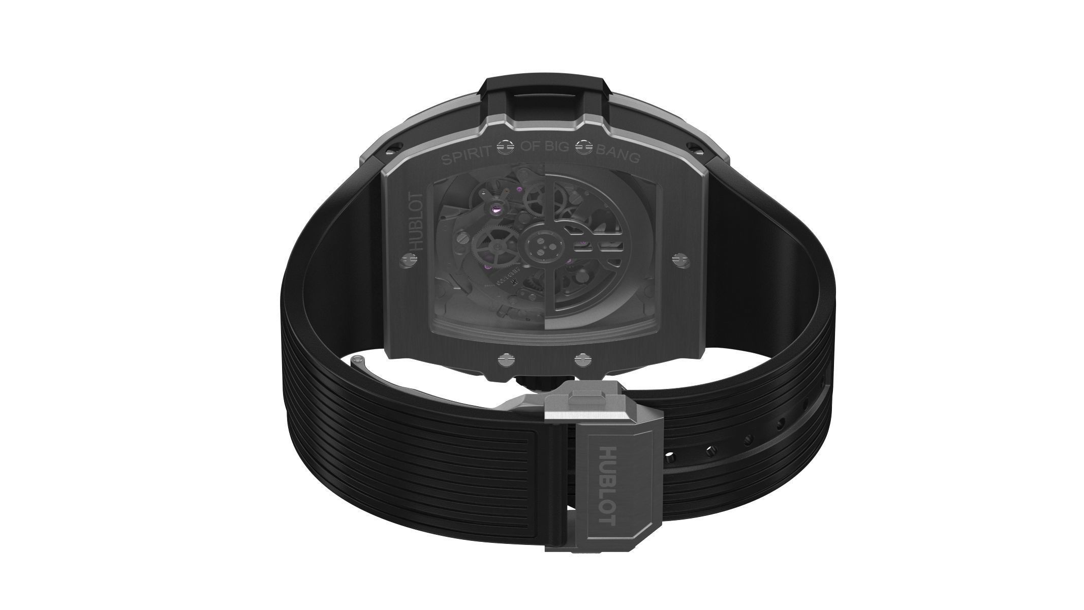 Hublot Spirit Of Big Bang Titanium Ceramic 42mm Silver Watch 3D model_9