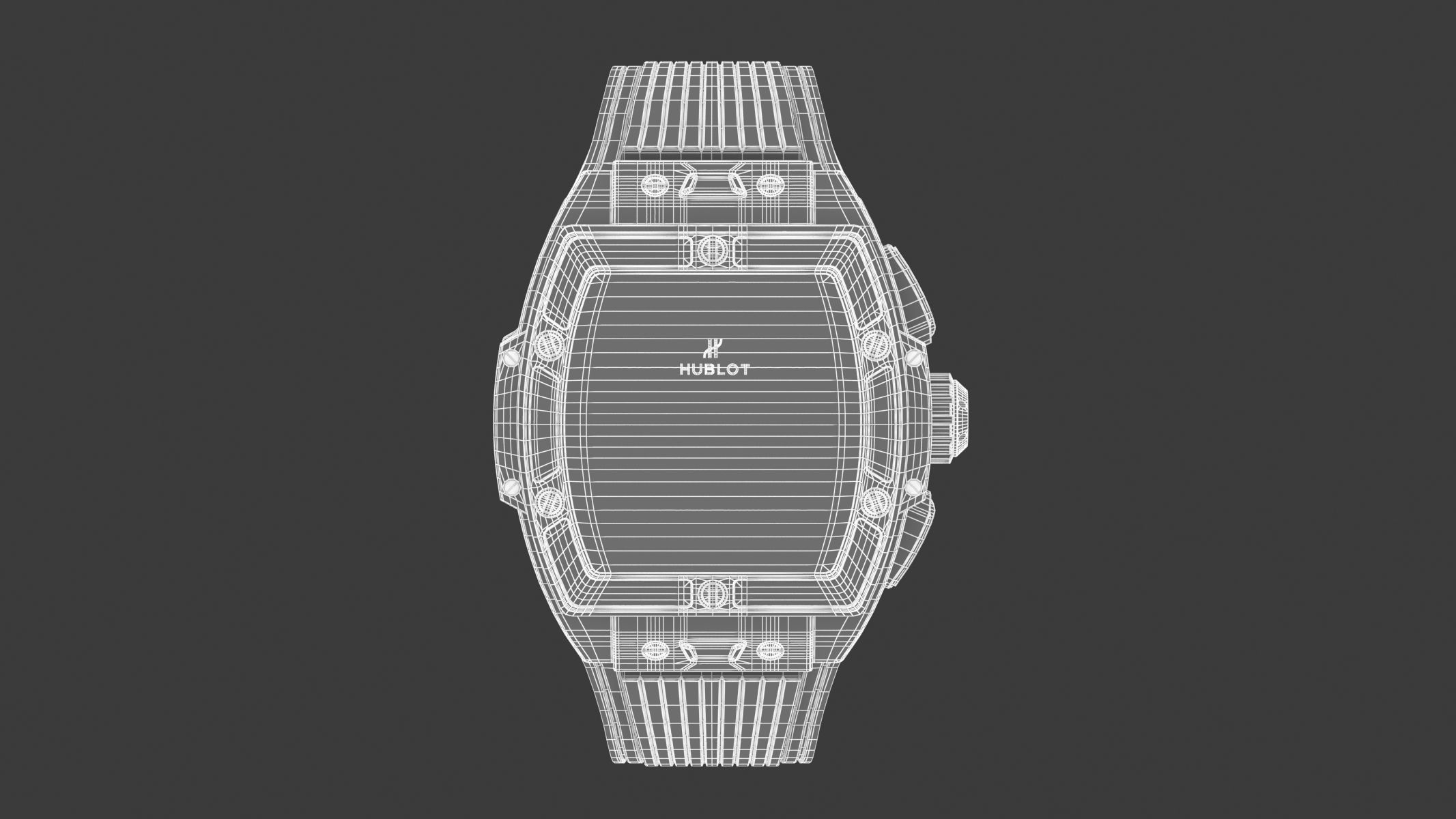 Hublot Spirit Of Big Bang Titanium Ceramic 42mm Silver Watch 3D model_11