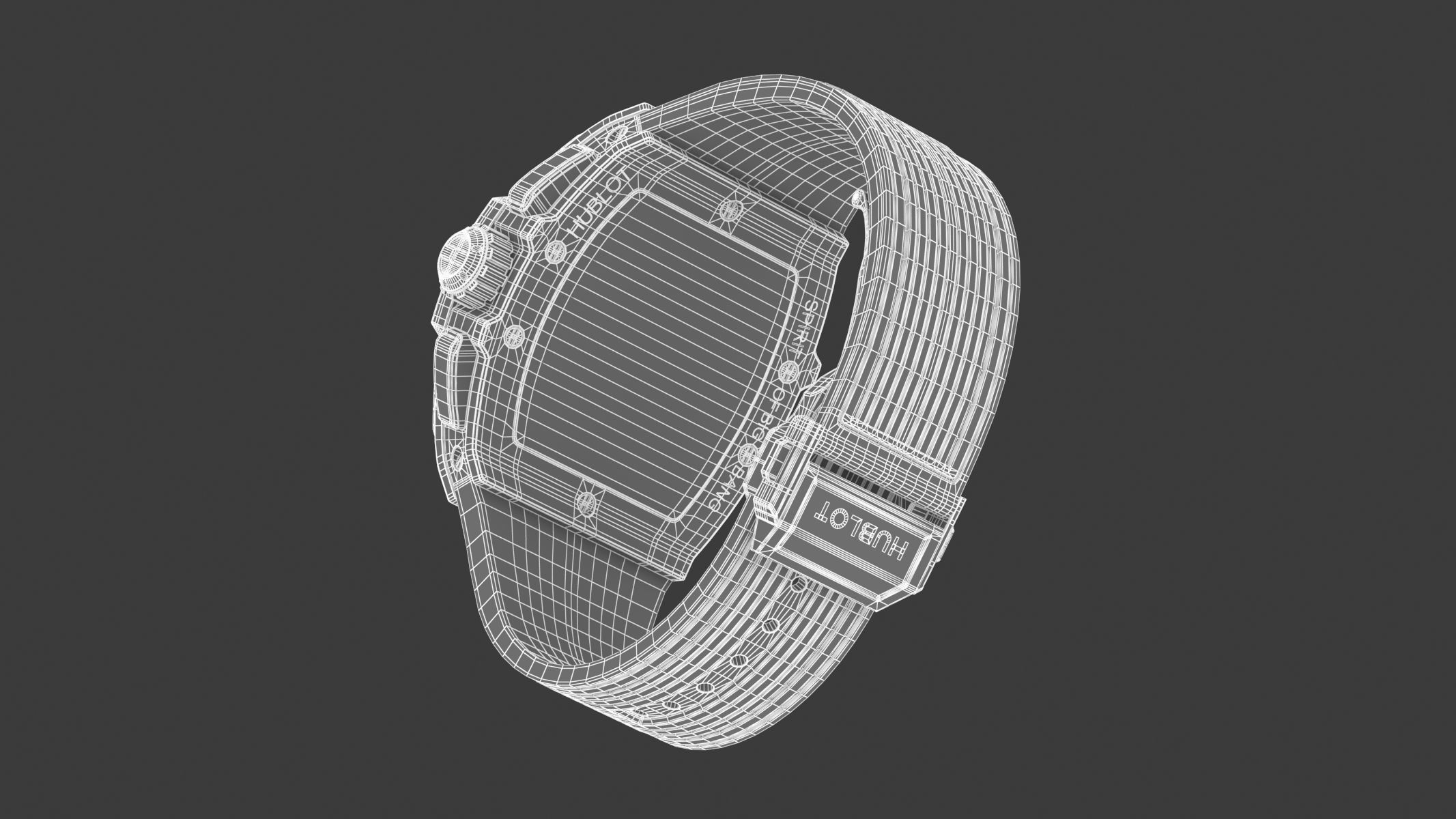 Hublot Spirit Of Big Bang Titanium Ceramic 42mm Silver Watch 3D model_15