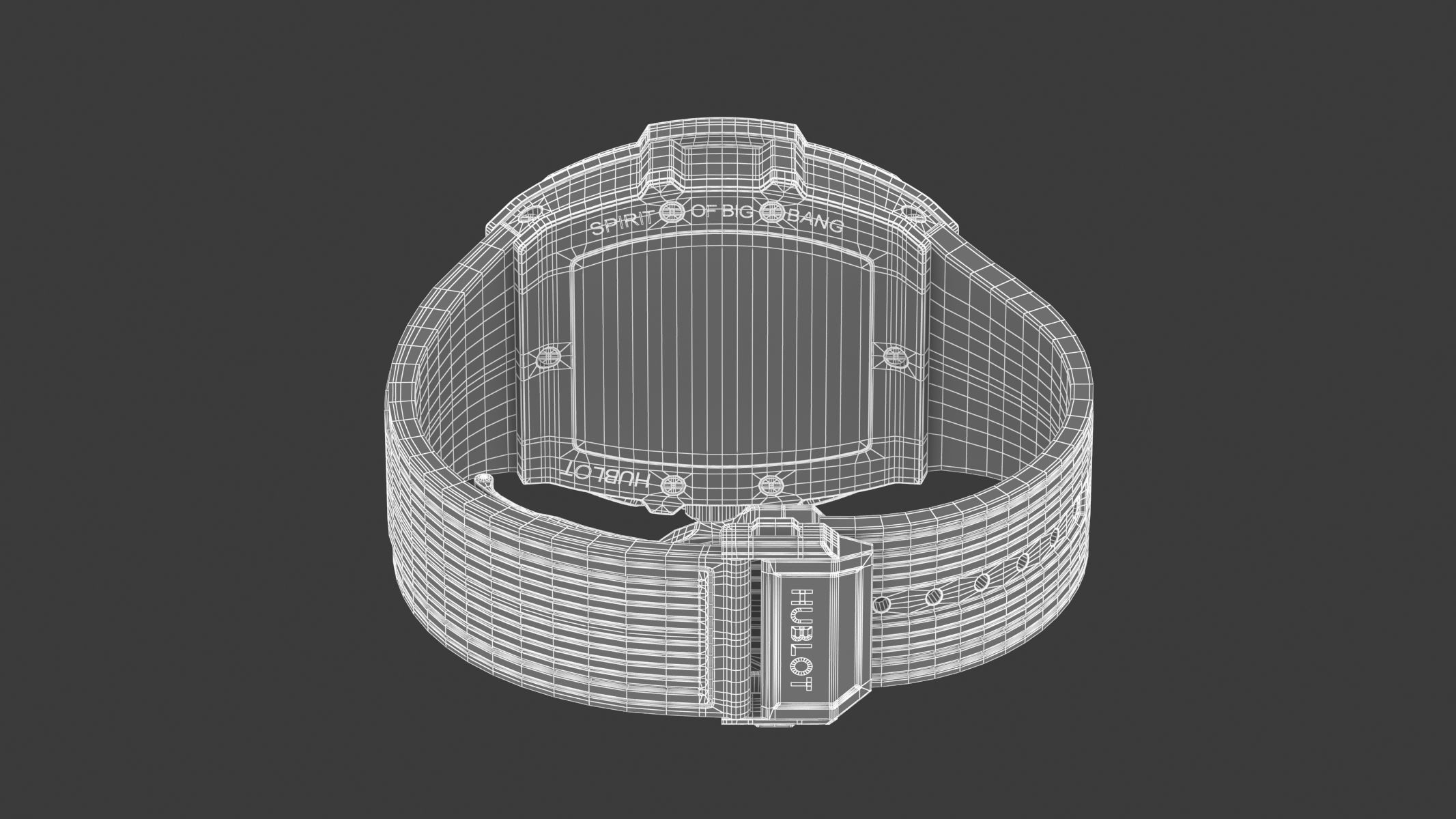 Hublot Spirit Of Big Bang Titanium Ceramic 42mm Silver Watch 3D model_19