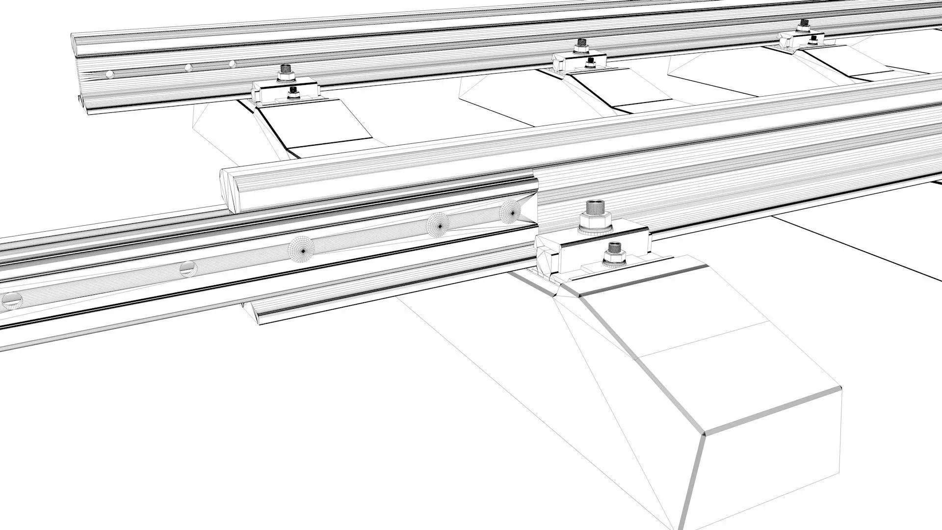 railway rails section  3D model_14