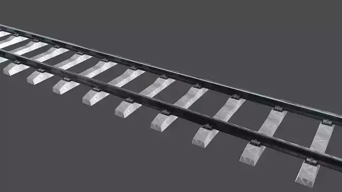 railway rails section  3D model