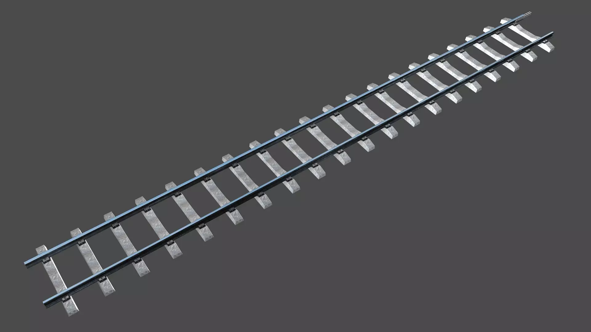 railway rails section  3D model_6