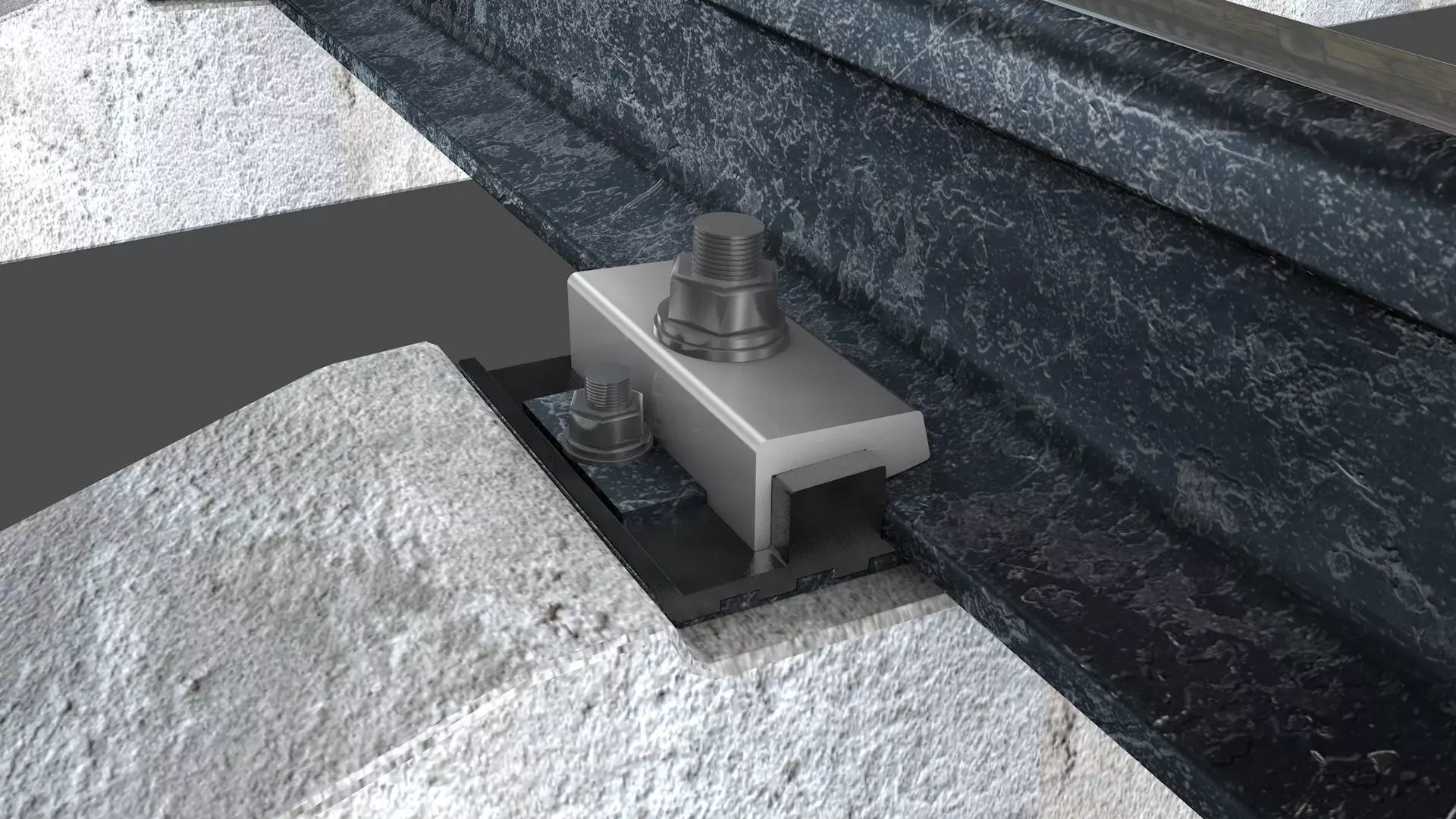 railway rails section  3D model_7