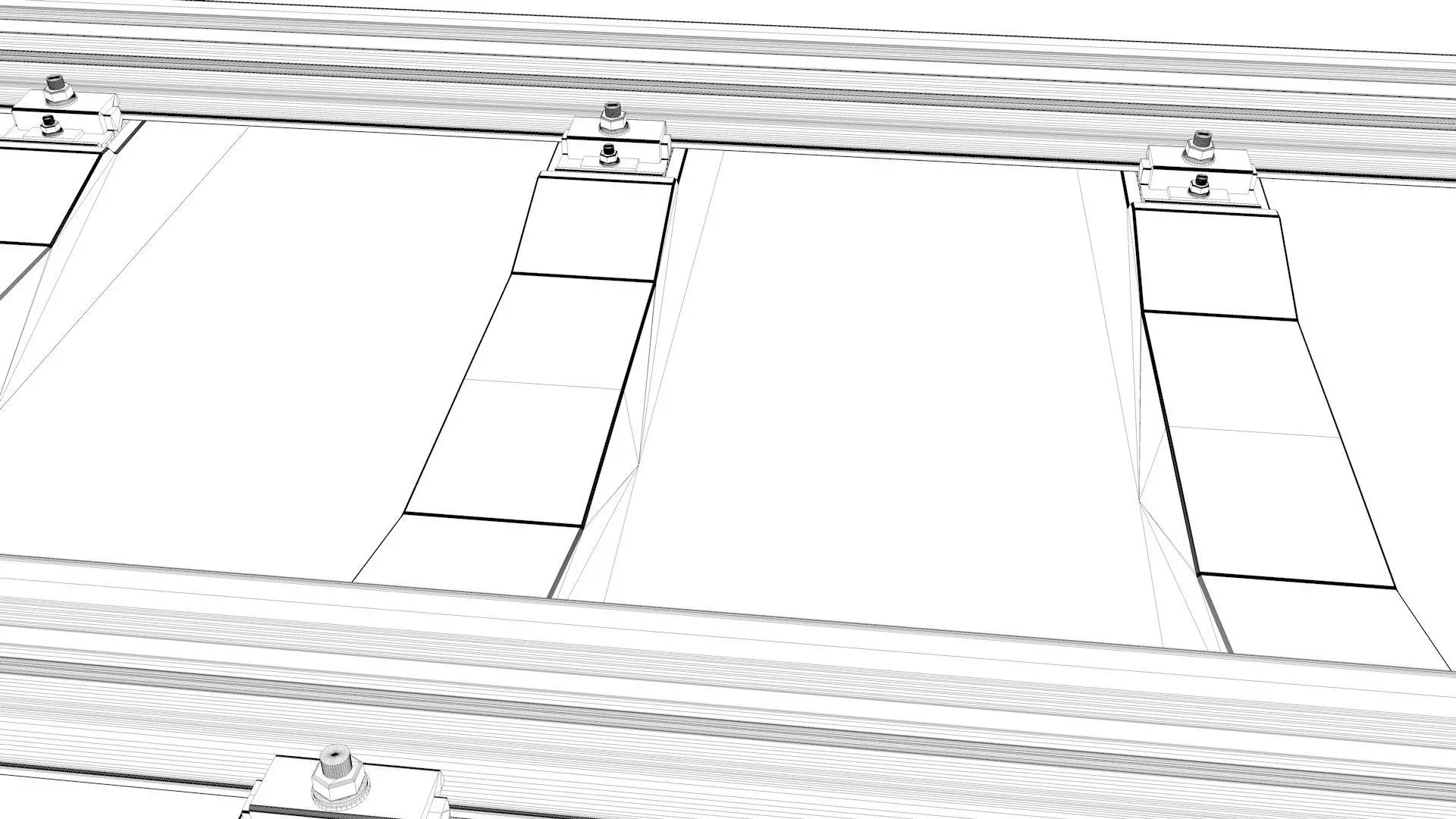 railway rails section  3D model_11