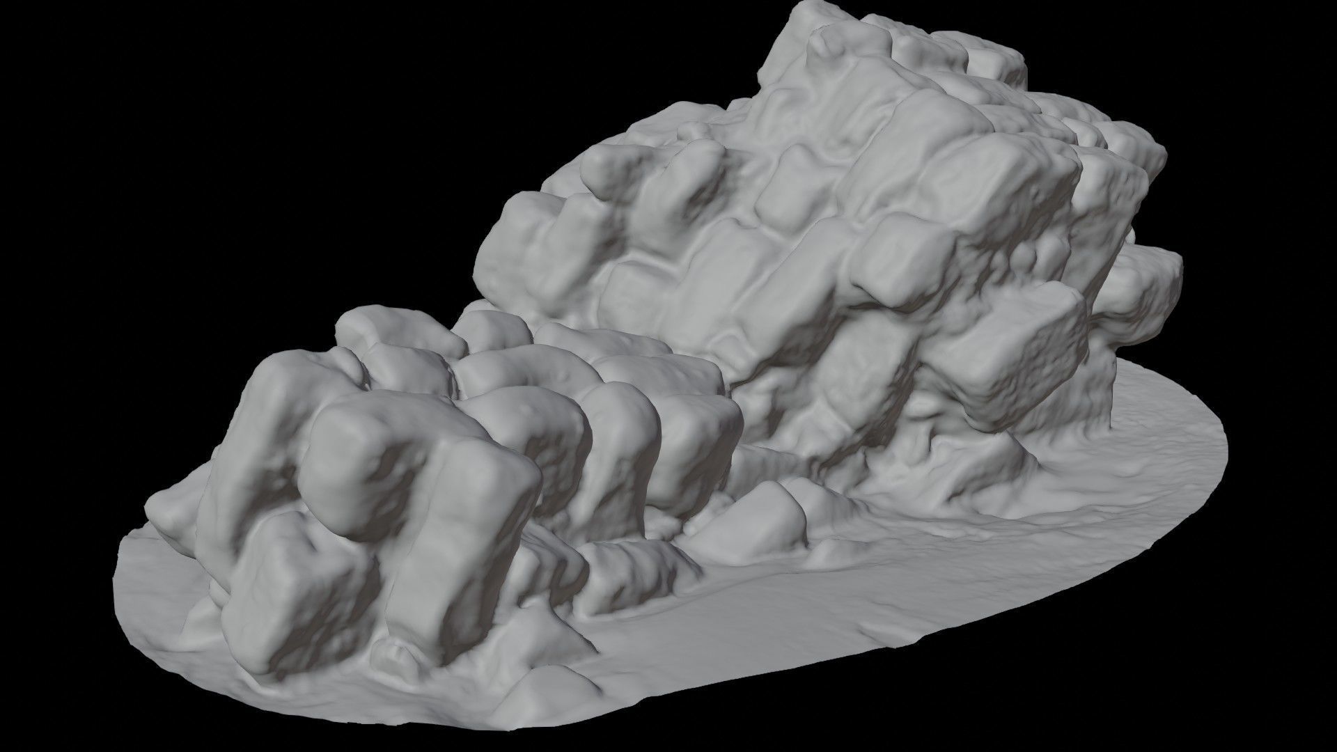 Scanned Stone Bundel Low-poly 3D model_3