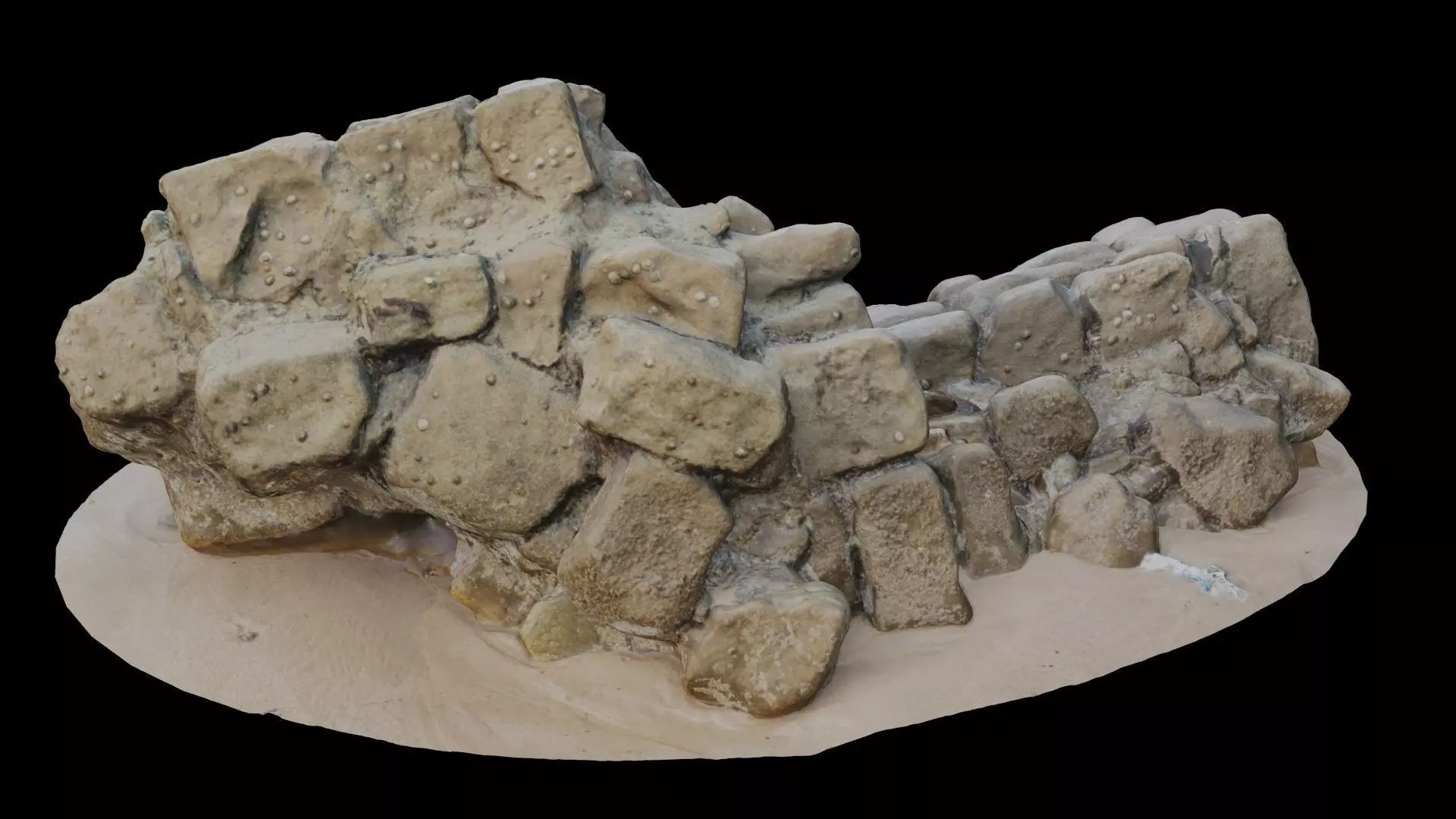 Scanned Stone Bundel Low-poly 3D model_0