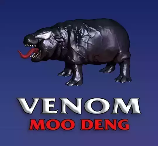 venom moo deng halloween  3D print model
