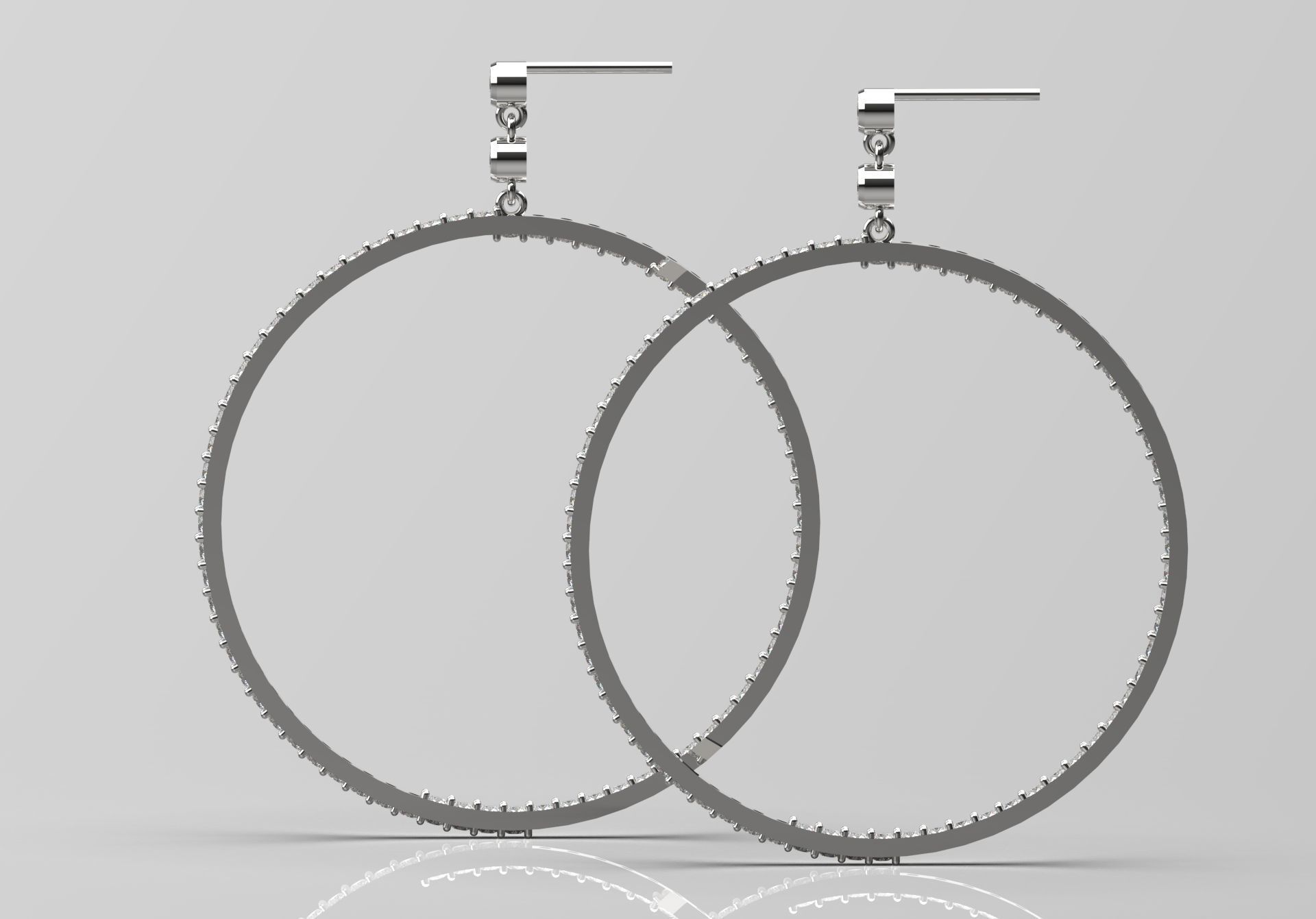 circle jewelry earring je0010 3D print model_2