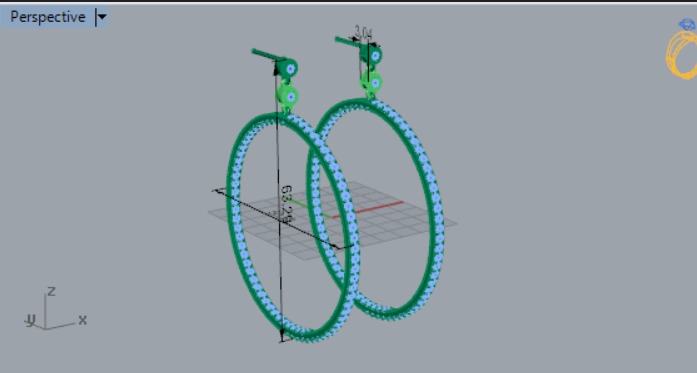 circle jewelry earring je0010 3D print model_18